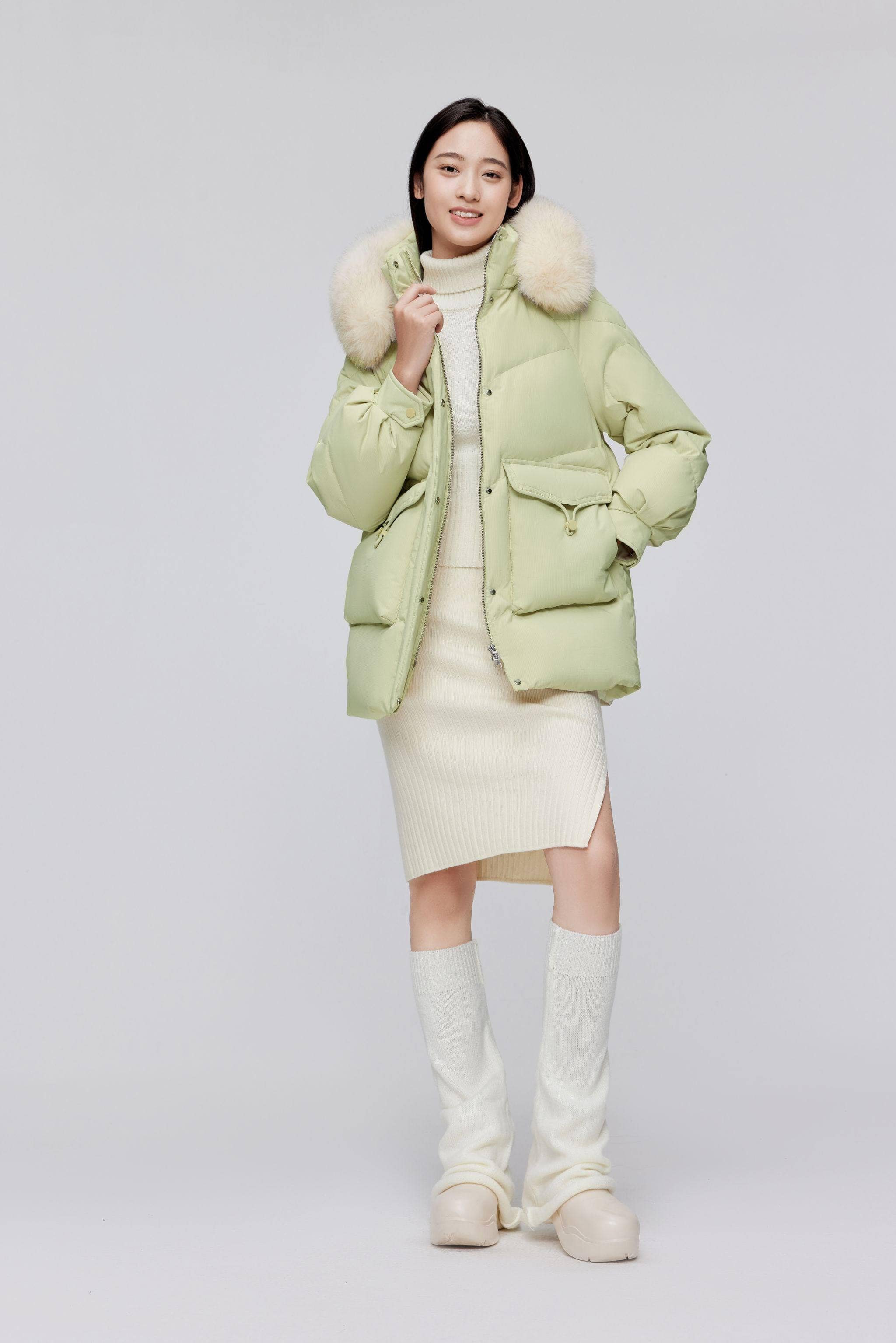 BOSIDENG 2023 Classic Oversized Down Jacket with Fur 5268 Jacket