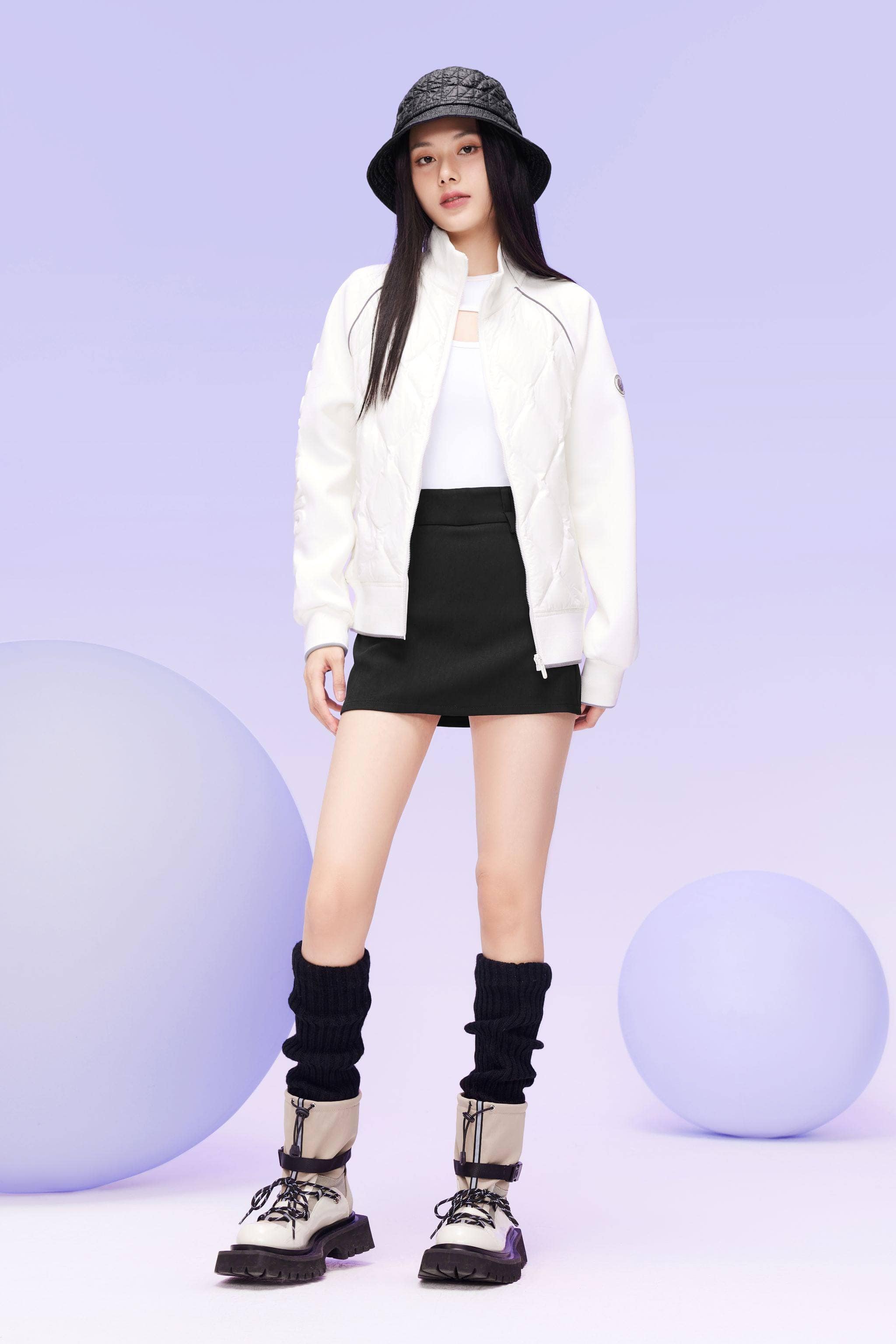 BOSIDENG 2023 Goose Down Quilted Sweater Jacket