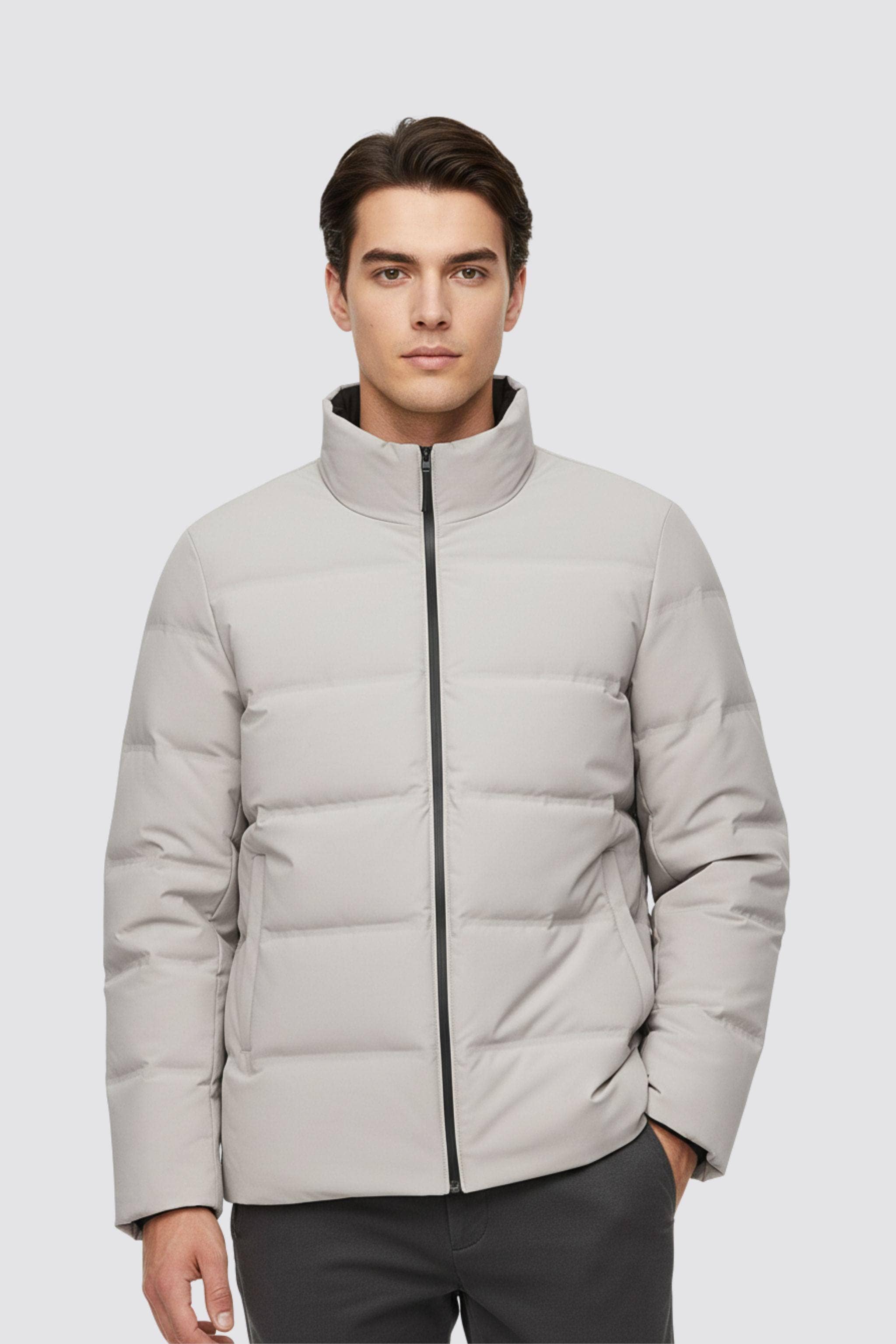 BOSIDENG 2023 Mens Classic Business Goose Down Jacket 4111 Jacket Grey / XS