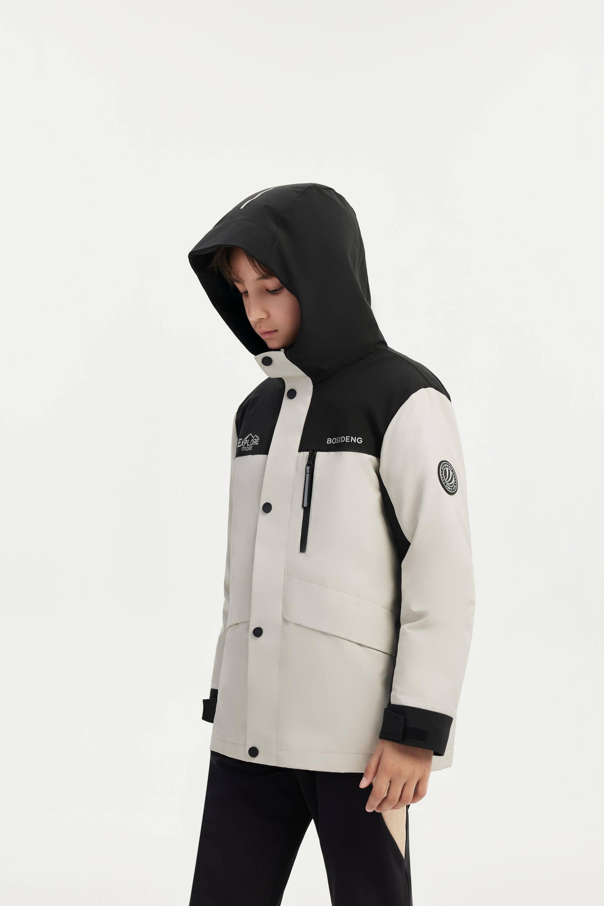 BOSIDENG 2023 Kid's 3 in 1 Waterproof Hoody Down Jacket Jacket