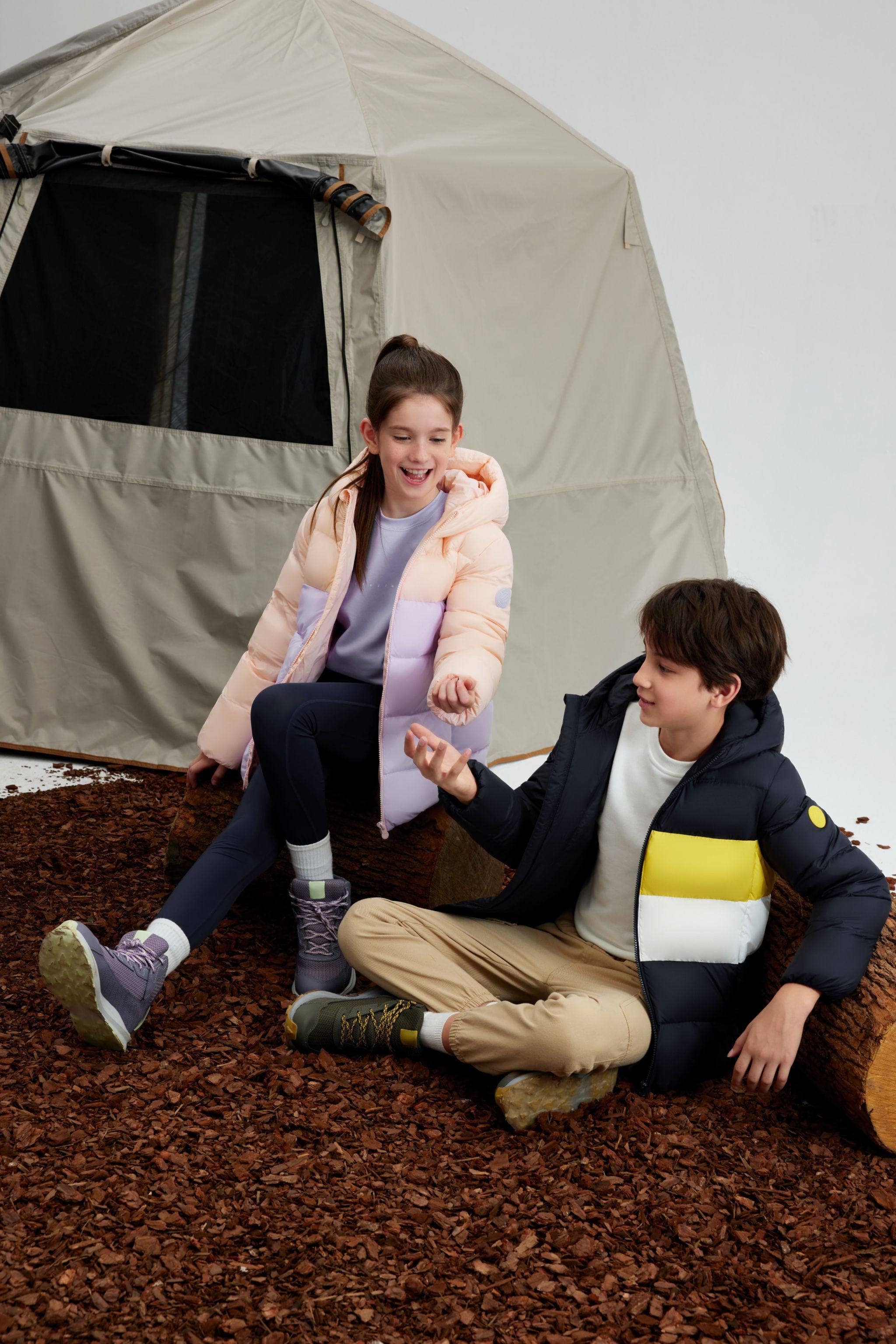 Kid's Down Jacket With Hood — Effortless storage and portability with on-the-go convenience — view 15; water-resistant