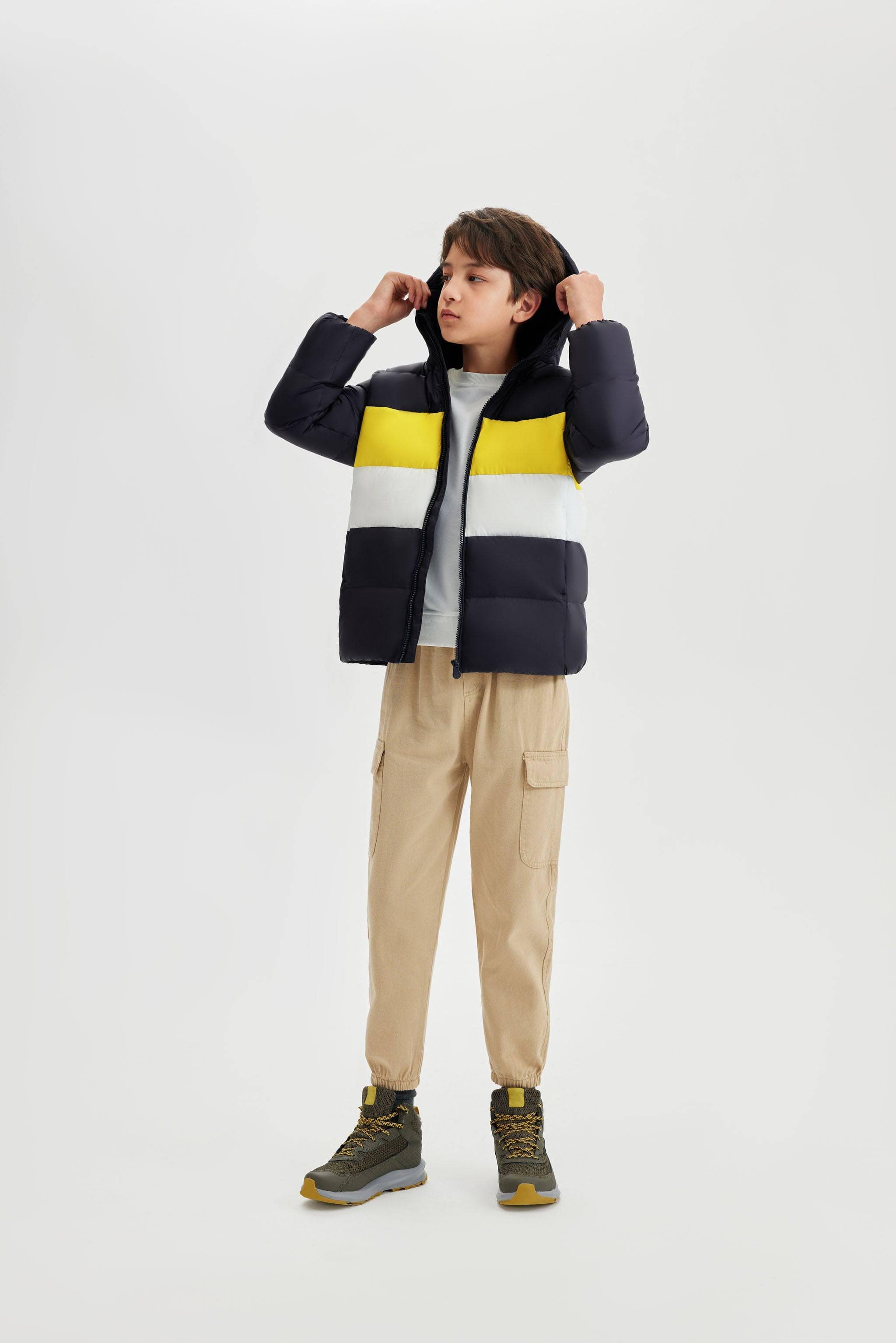 Kid's Down Jacket With Hood — Effortless storage and portability with on-the-go convenience — view 14; water-resistant