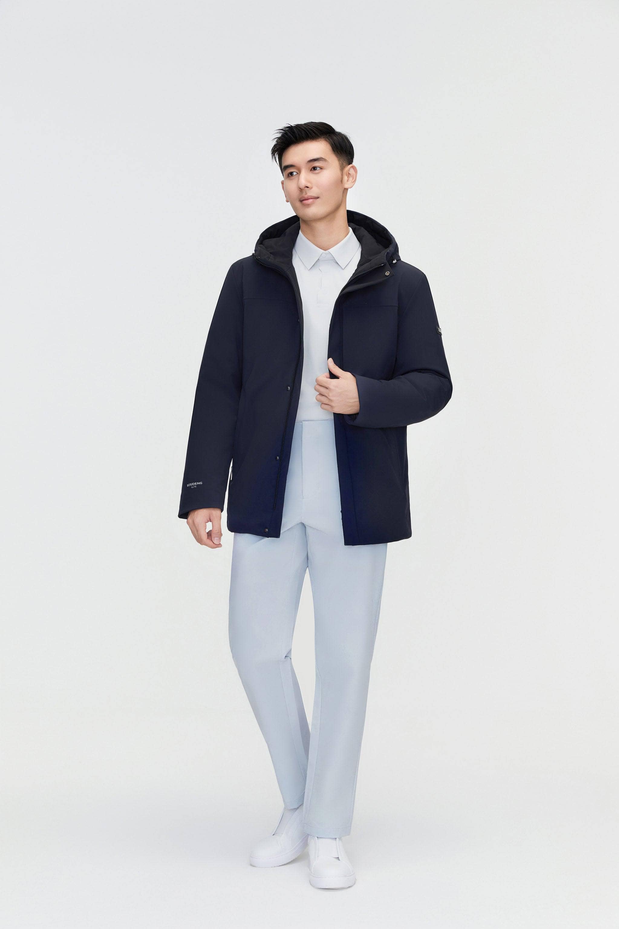 BOSIDENG 2023 Men's Classic Business Goose Down Windbreaker