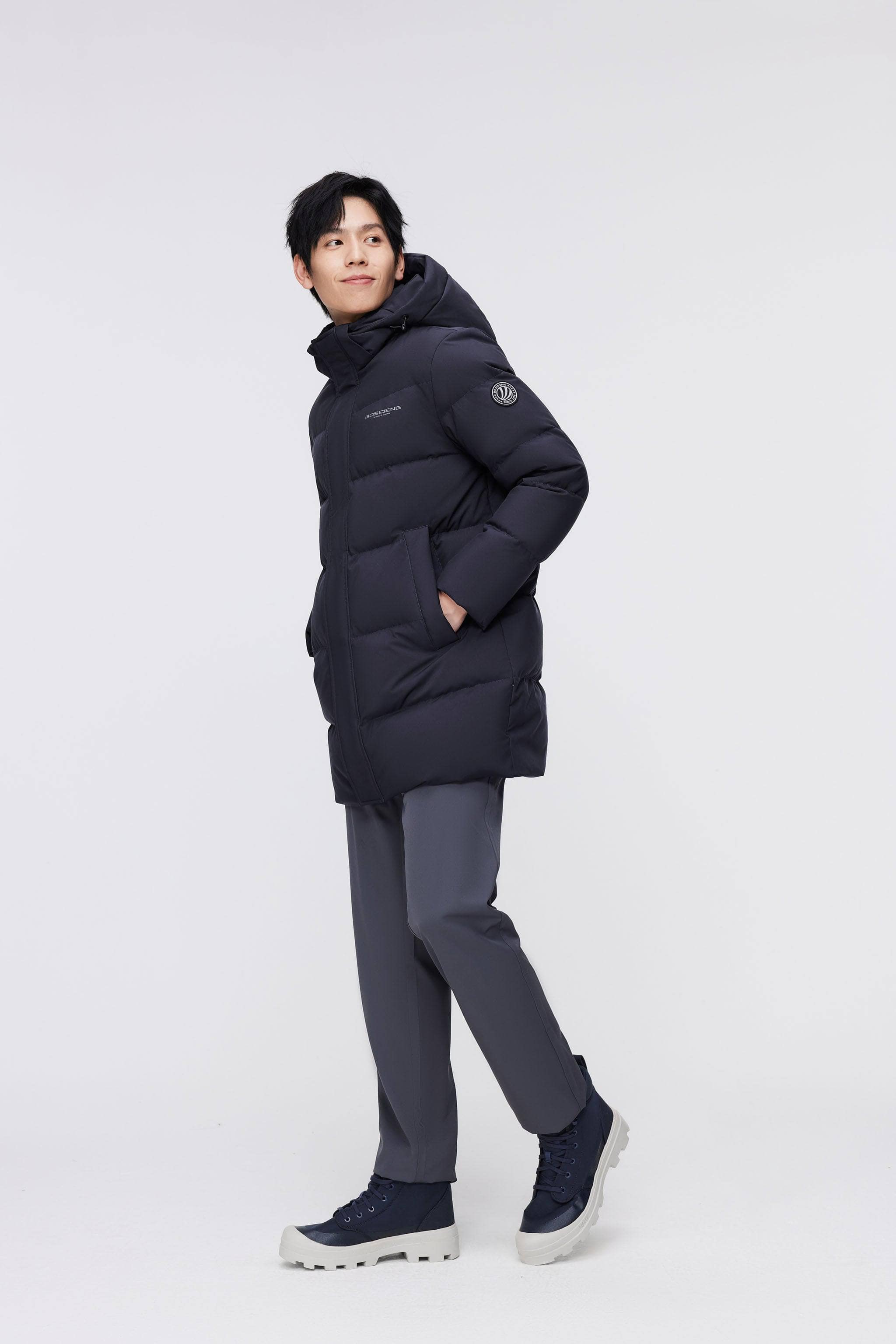 BOSIDENG 2023 Men's Classic Casual Down Parka 5105