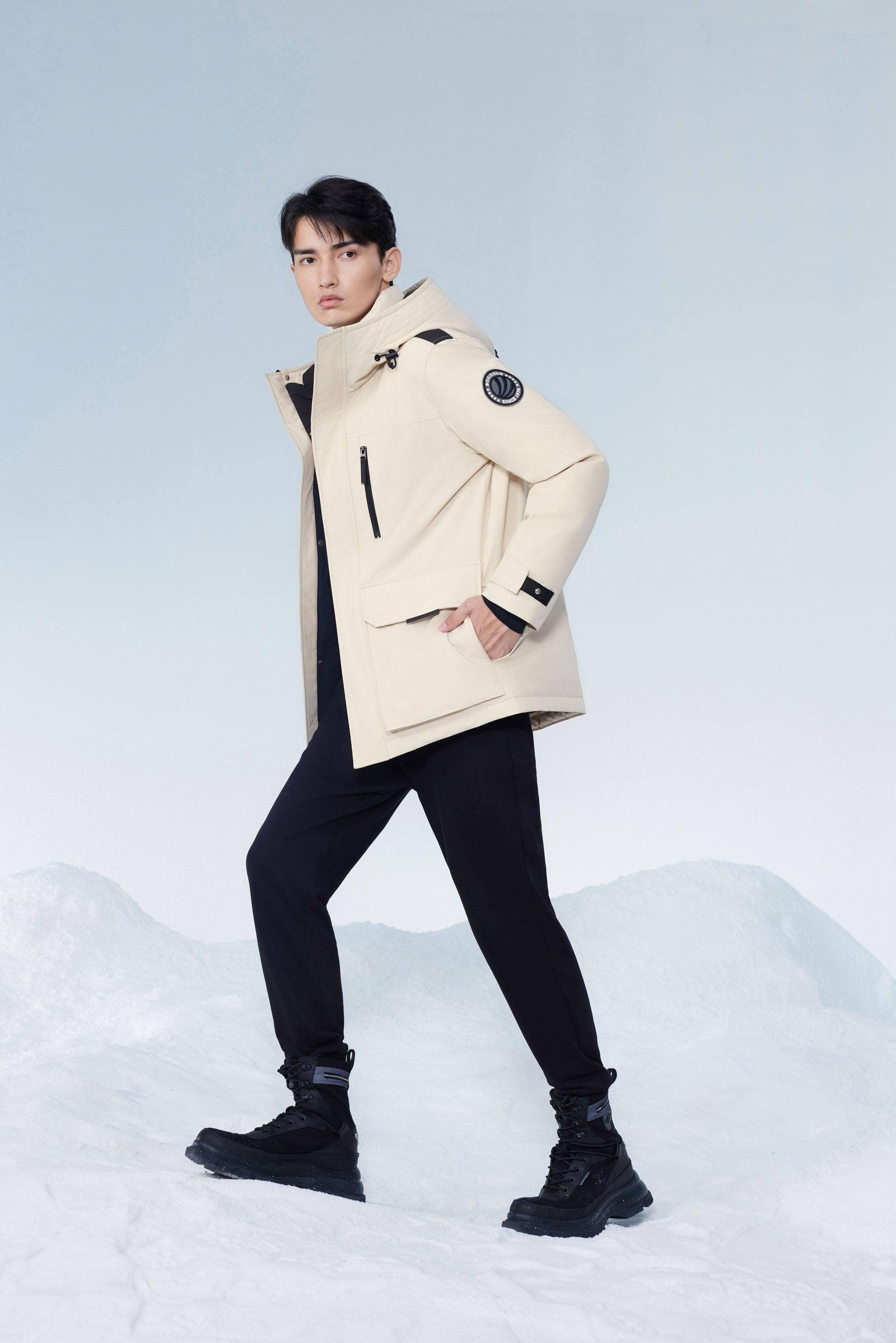 Short Goose Down Jacket With Hood — Stay warm in the harshest conditions with the Extreme Goose Down Jacket — view 14; windproof