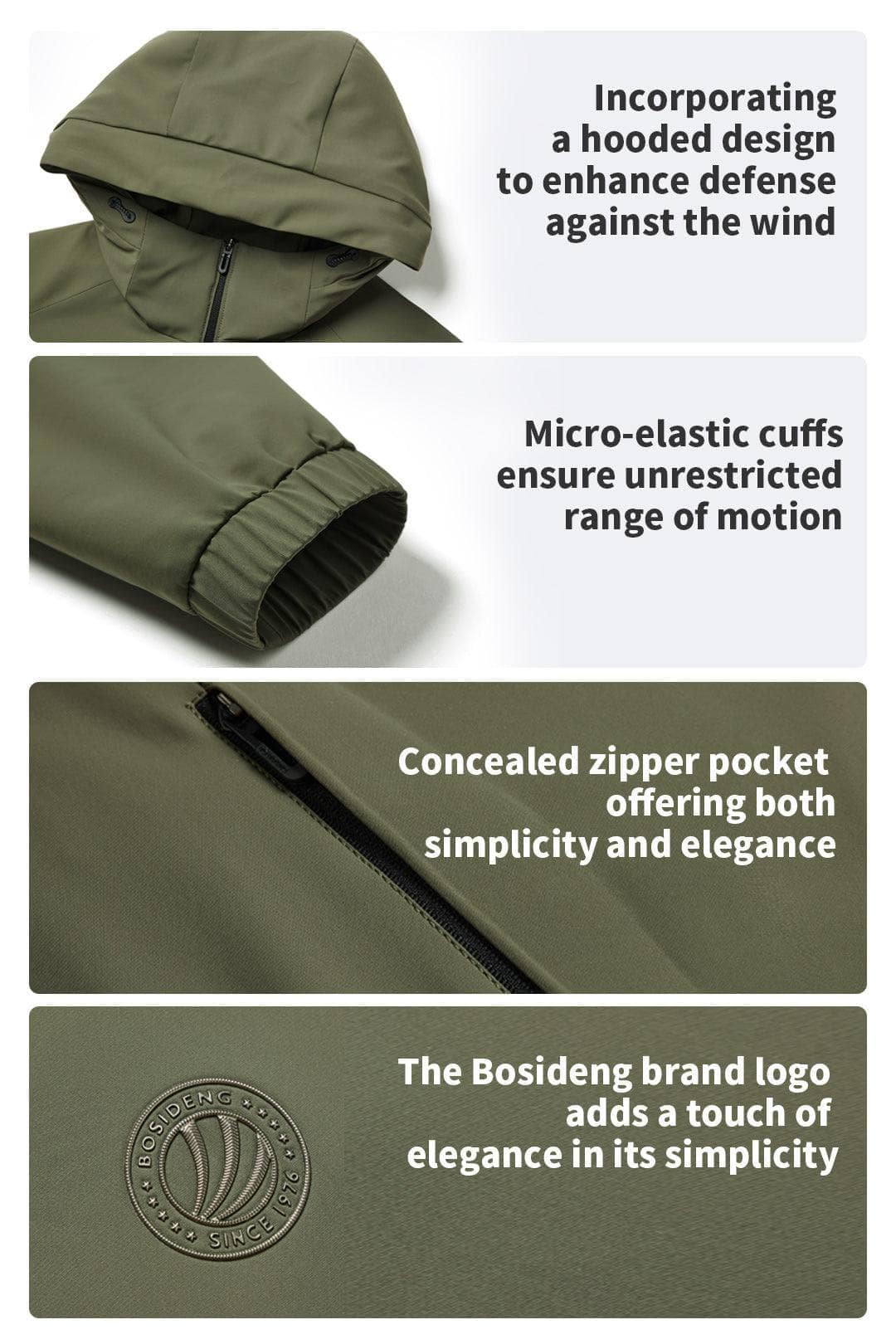 Men's Goose Down Anti-creases Jacket — The Men's Goose Down Jacket offers a sophisticated H-shape silhouette — view 4; windproof