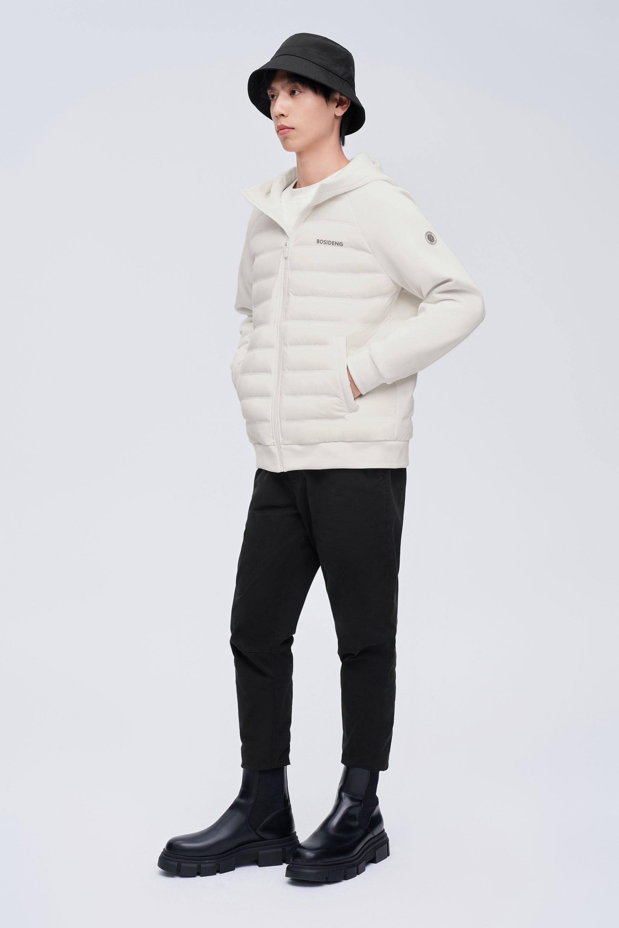 Men's Goose Down Short Hoodie — Experience superior warmth and comfort with our high-grade thermal fabric featuring — view 8
