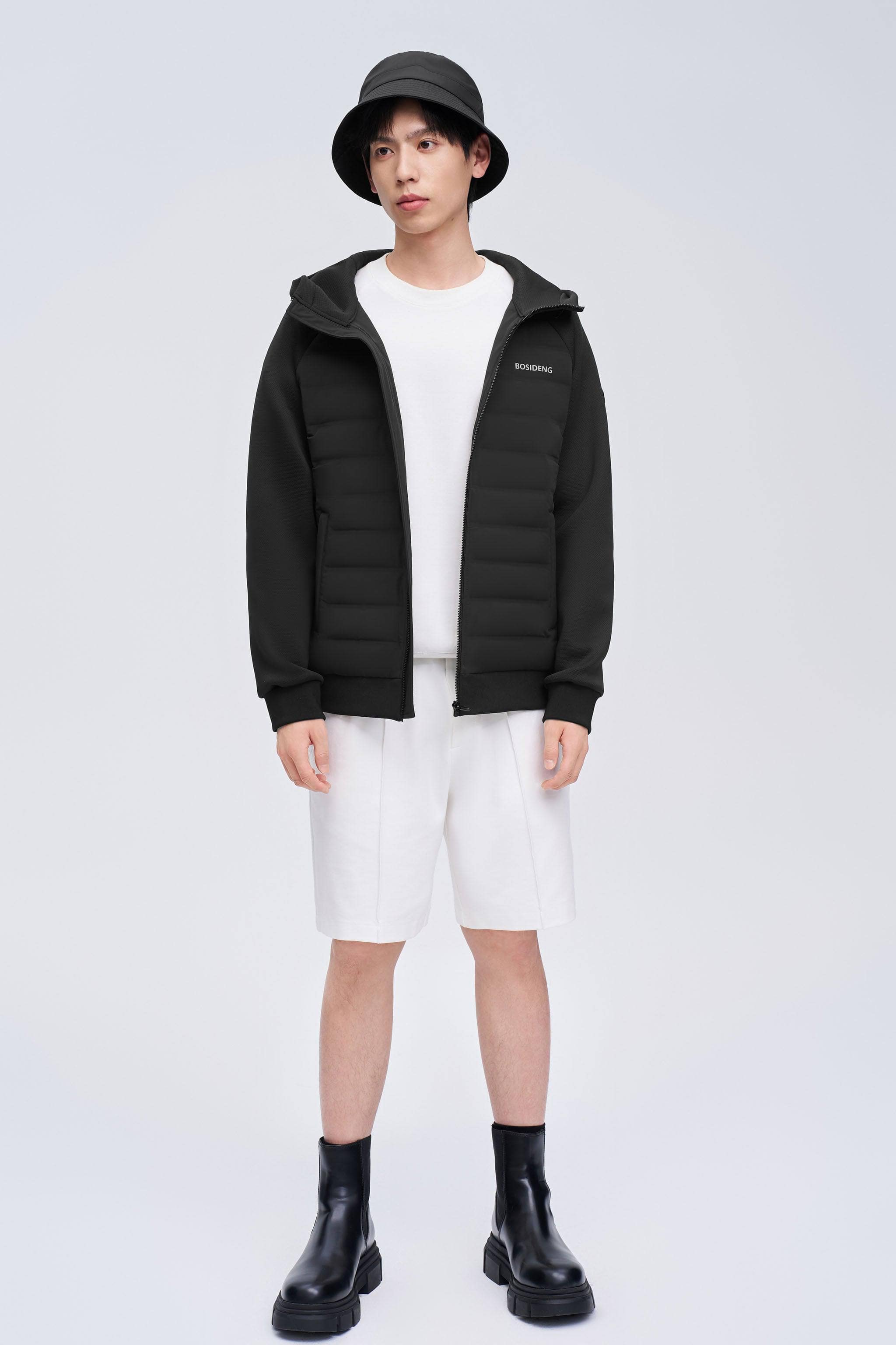 Men's Goose Down Short Hoodie — Experience superior warmth and comfort with our high-grade thermal fabric featuring — view 6