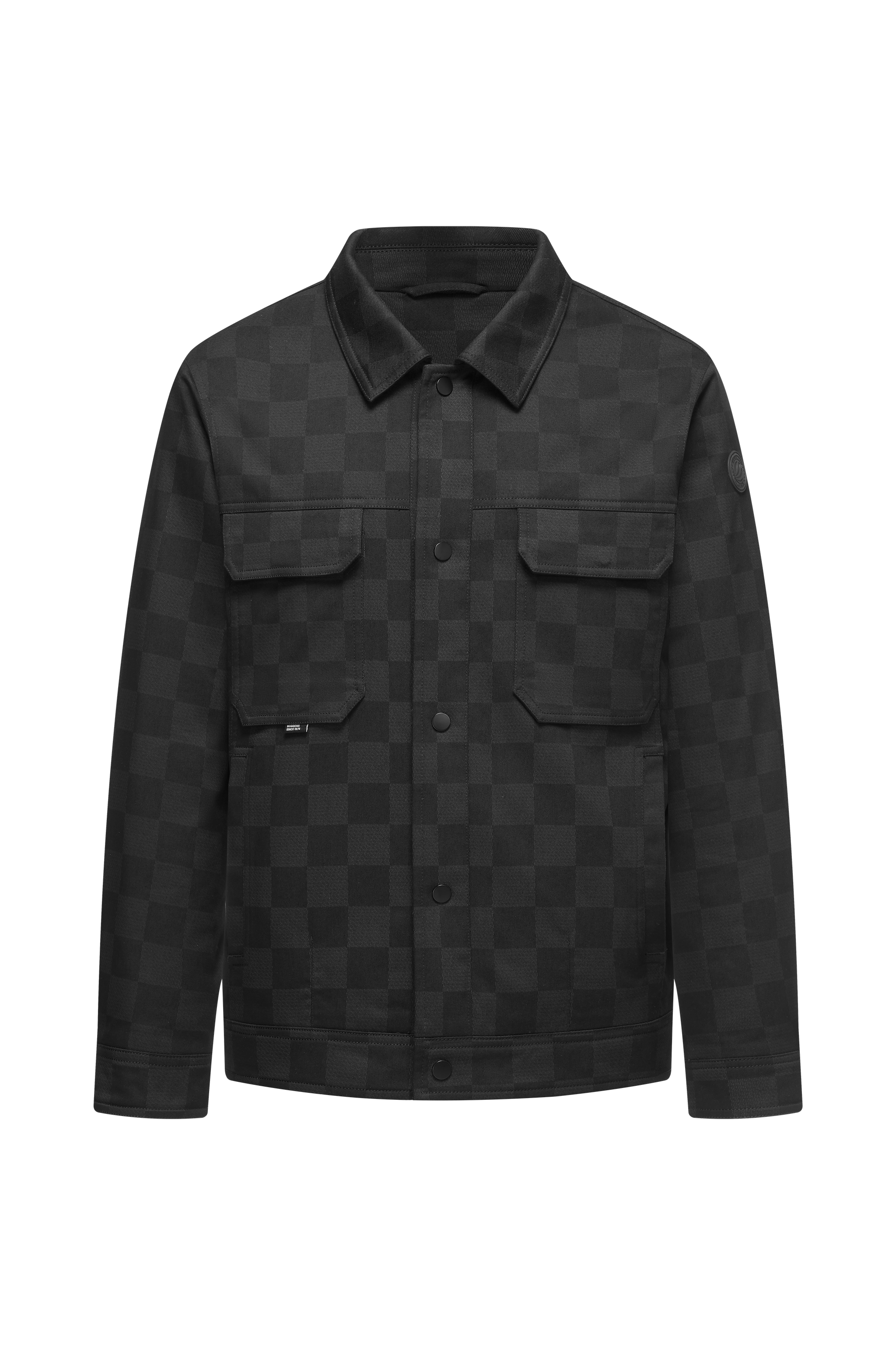 BOSIDENG 2023 Men's Jacquard Fabric Down Shacket Jacket