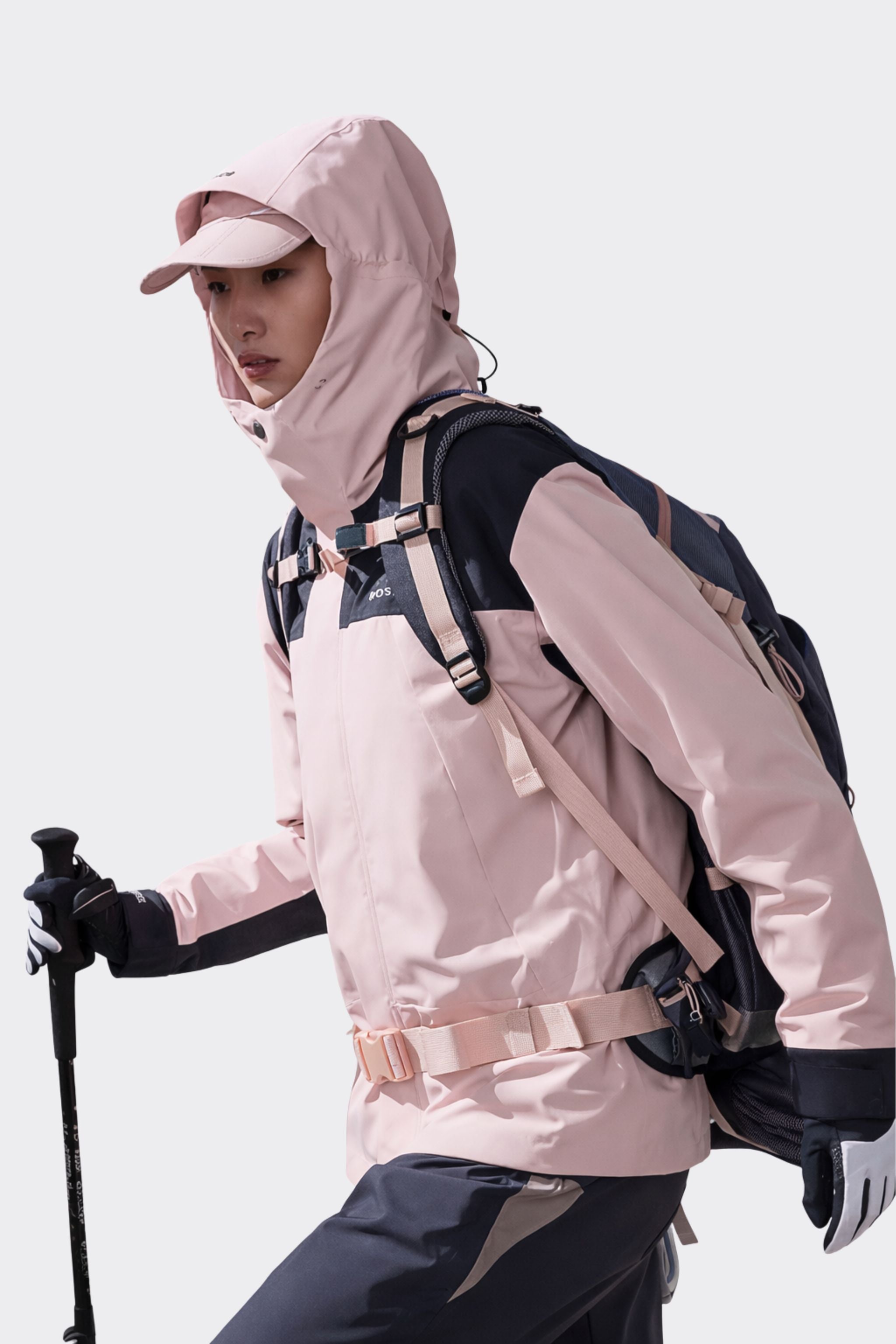 BOSIDENG 2023 3 in 1 All Weather Plus Goose Down Contrast Jacket 2430 Jacket Pinkish Tan / XS