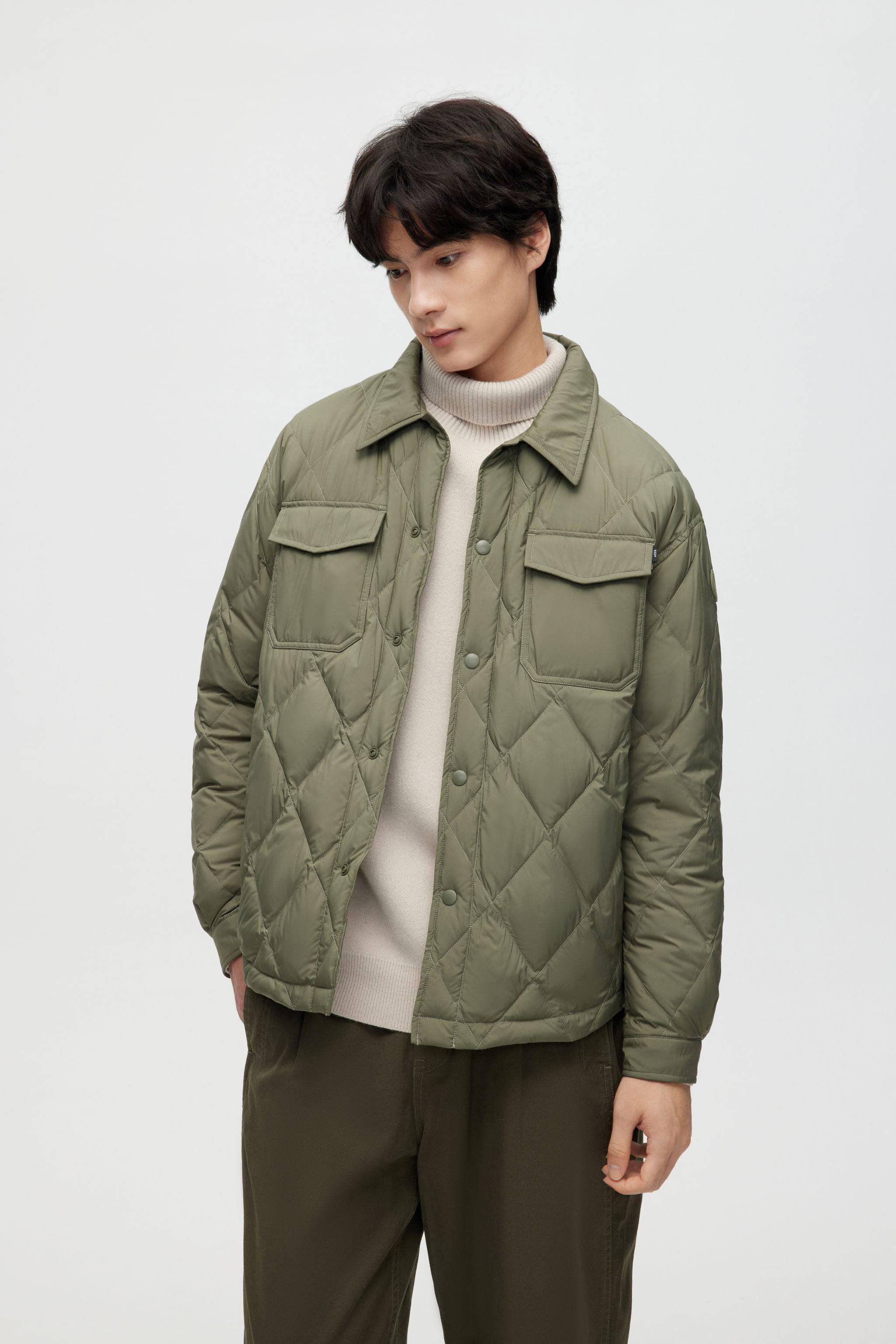 BOSIDENG 2023 Quilted Down Shacket Jacket