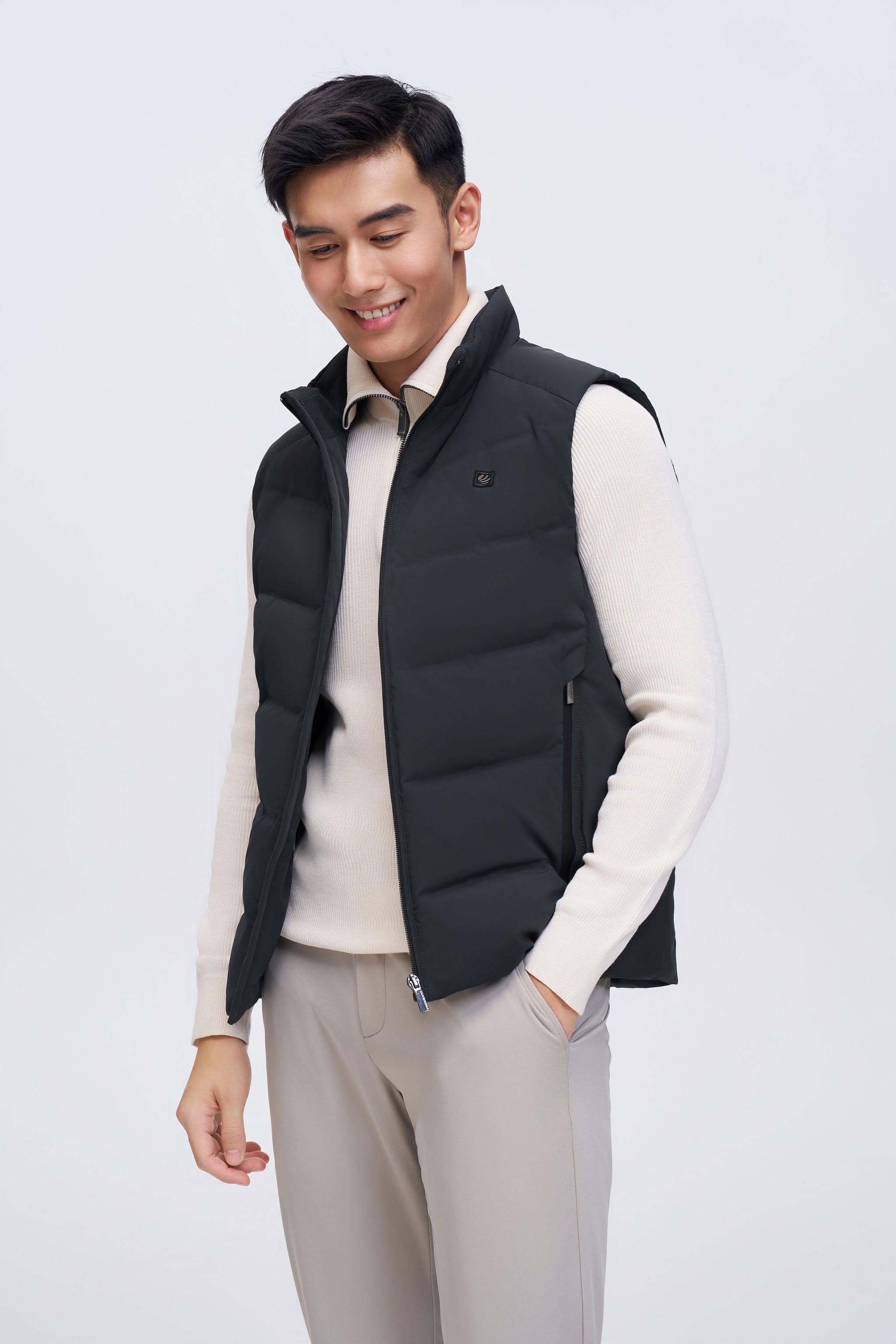 BOSIDENG 2023 Men's Goose Down Smart Casual Gilet Gilet S / Dream Blue