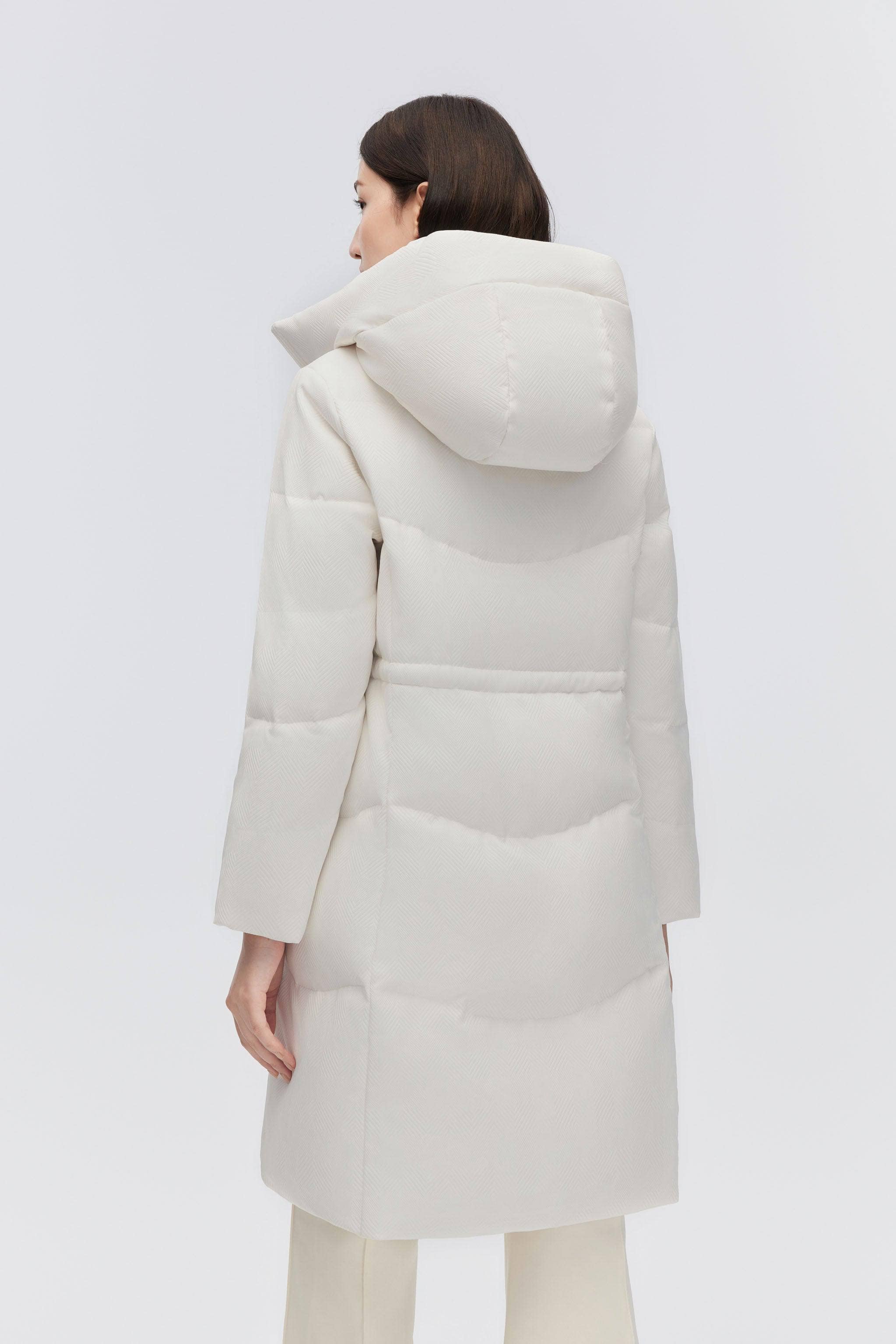 BOSIDENG 2023 Women's Classic Business Knee Length Goose Down Coat Jacket