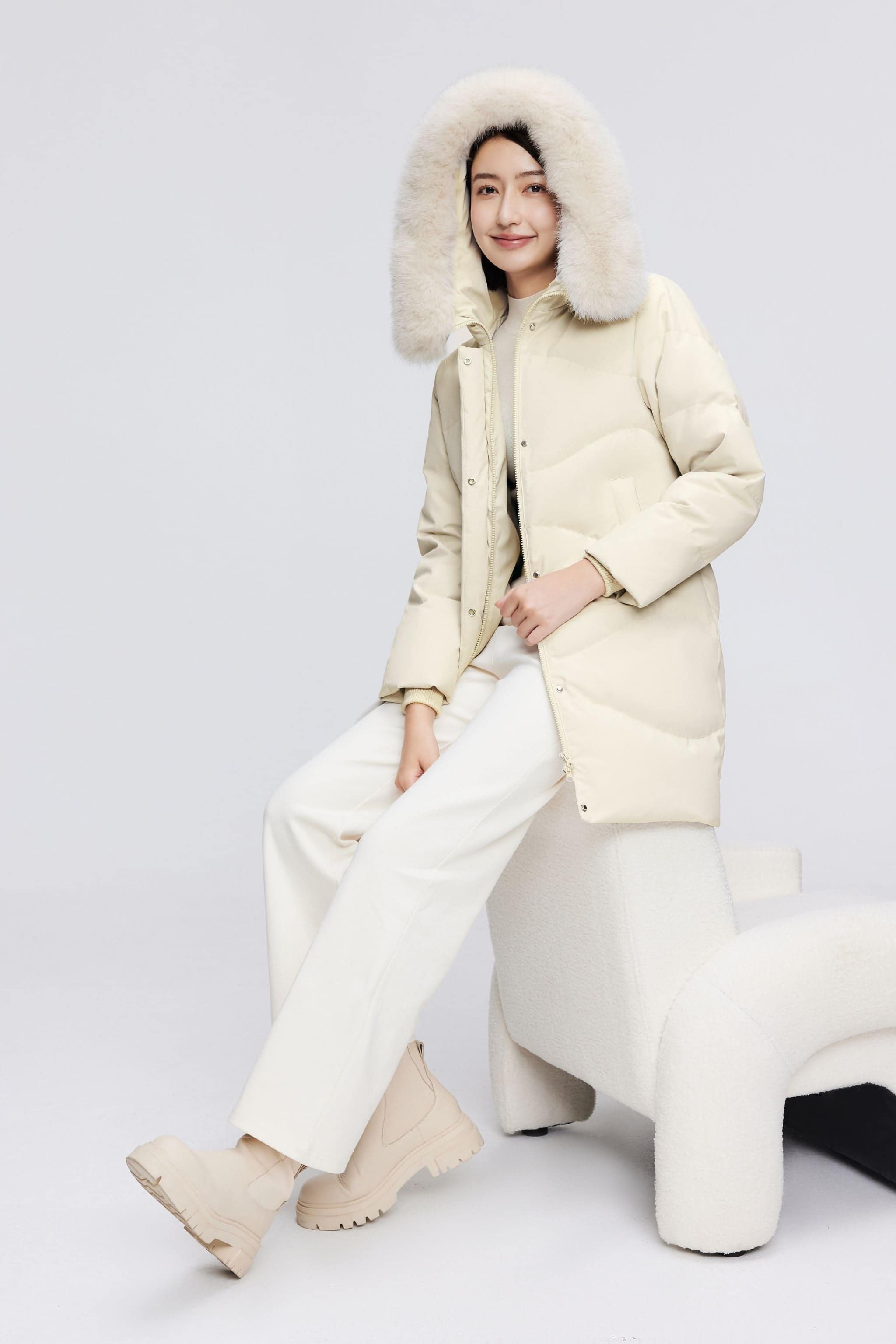 Women's Classic Casual Down Parka with Fur 5126 — Experience unparalleled warmth and luxury with our premium duck — view 11; windproof