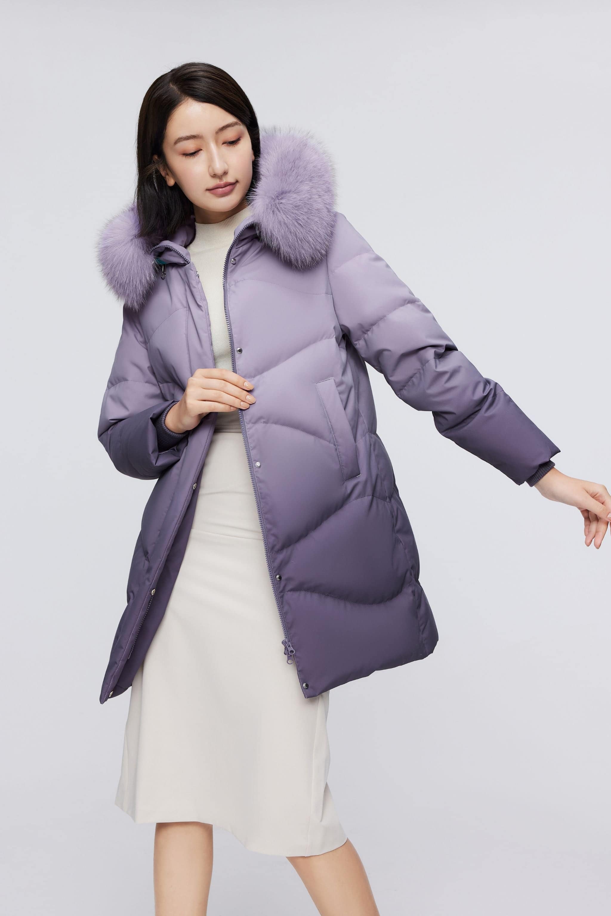 Women's Classic Casual Down Parka with Fur 5126 — Experience unparalleled warmth and luxury with our premium duck — view 14; windproof