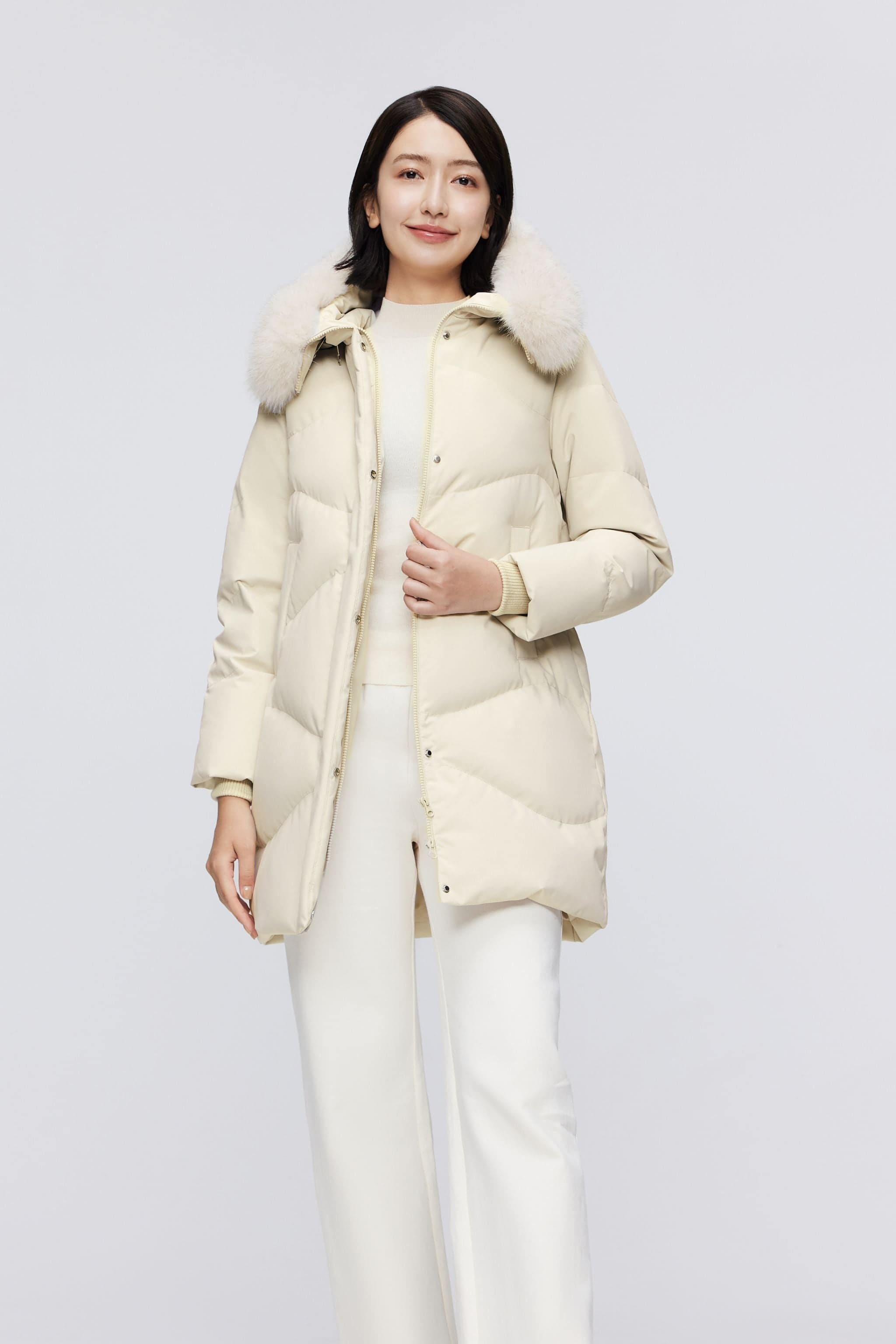 Women's Classic Casual Down Parka with Fur 5126 — Experience unparalleled warmth and luxury with our premium duck — view 8; windproof