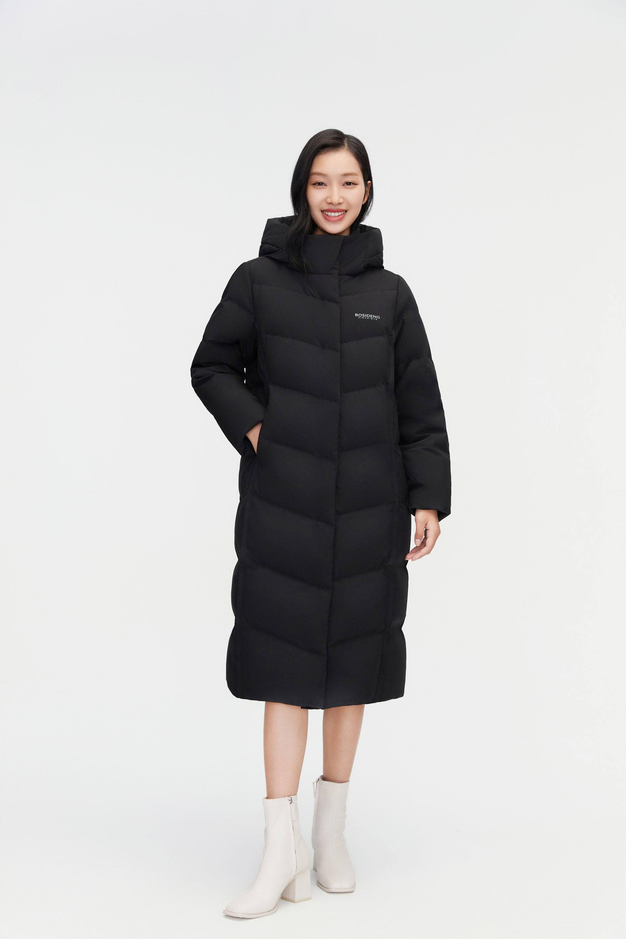 BOSIDENG 2023 Women's Classic Casual Full Length Down Coat 5176