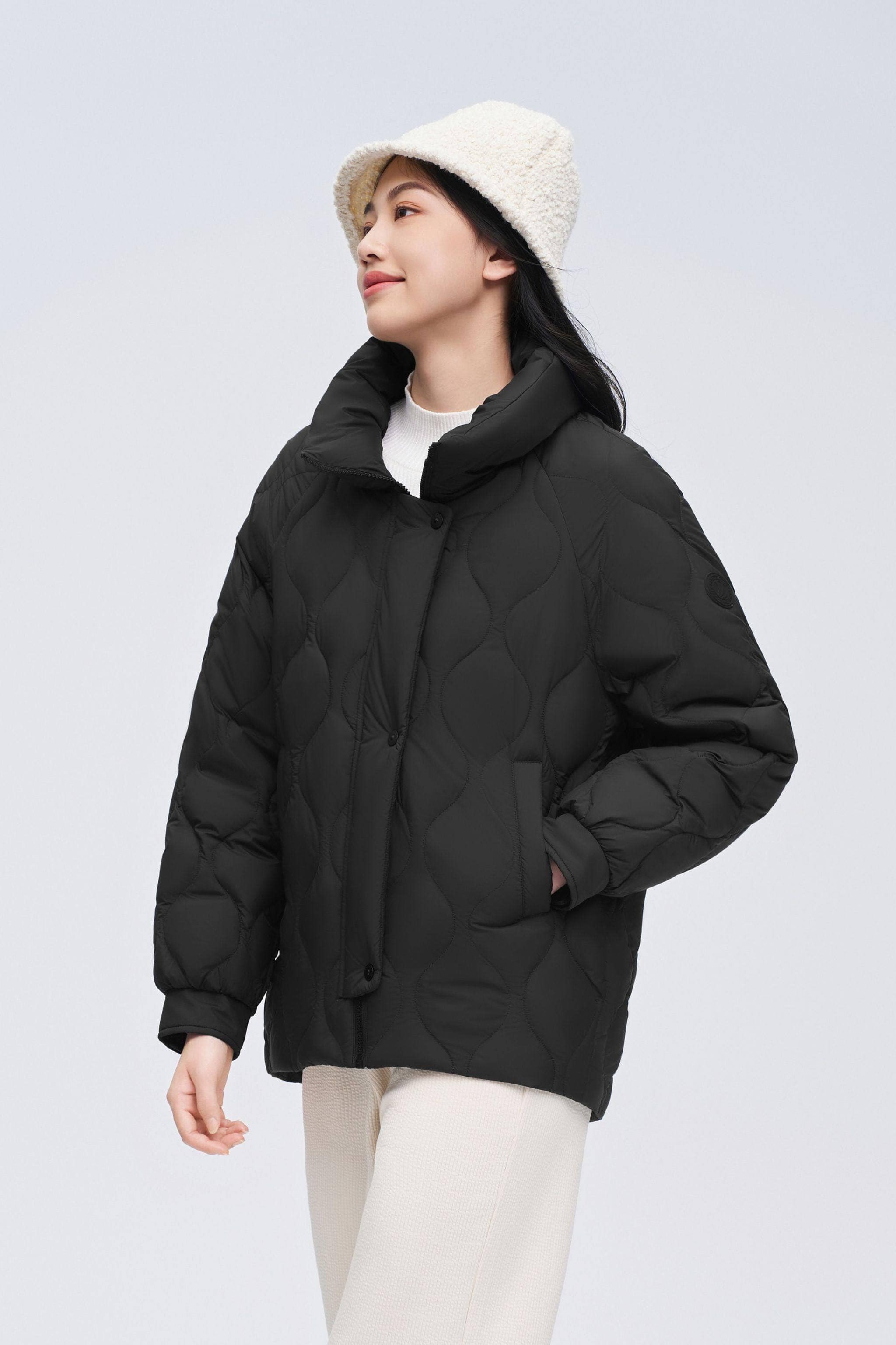 BOSIDENG 2023 Women's Contrast Piping Weightless Down Jacket Jacket