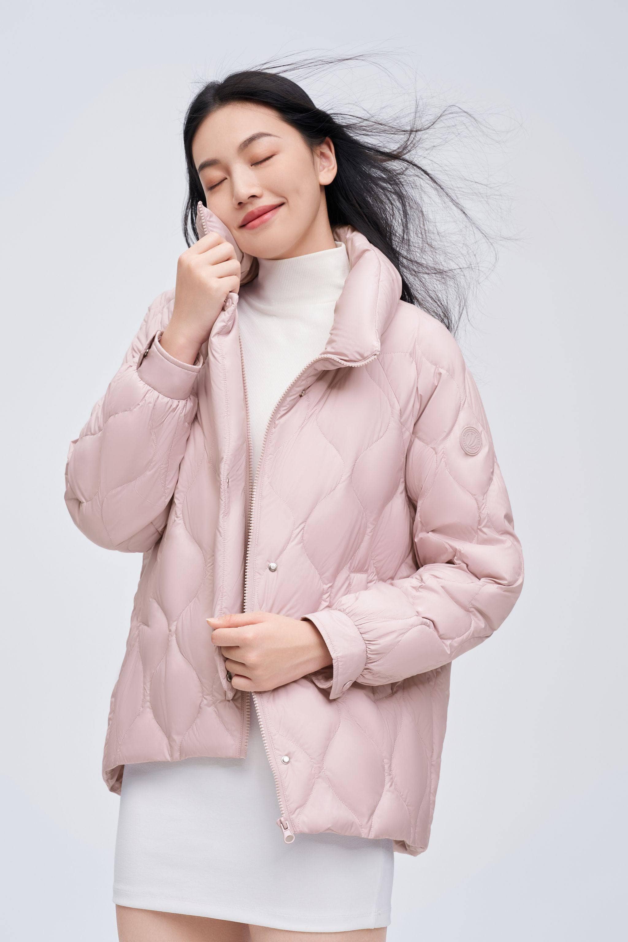 BOSIDENG 2023 Women's Contrast Piping Weightless Down Jacket Jacket