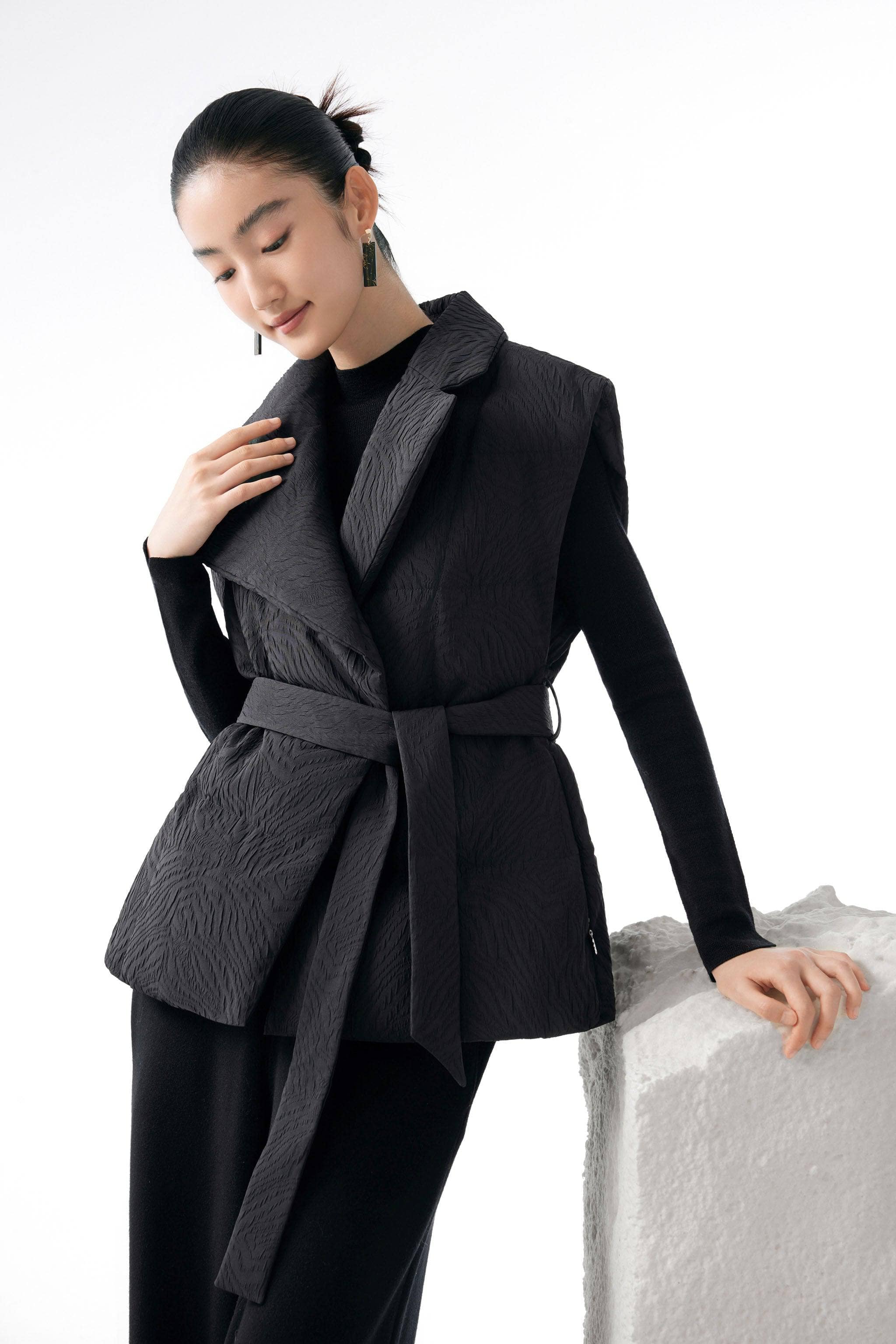 BOSIDENG 2023 Women's Eastern Aesthetic Goose Down Gilet Gilet