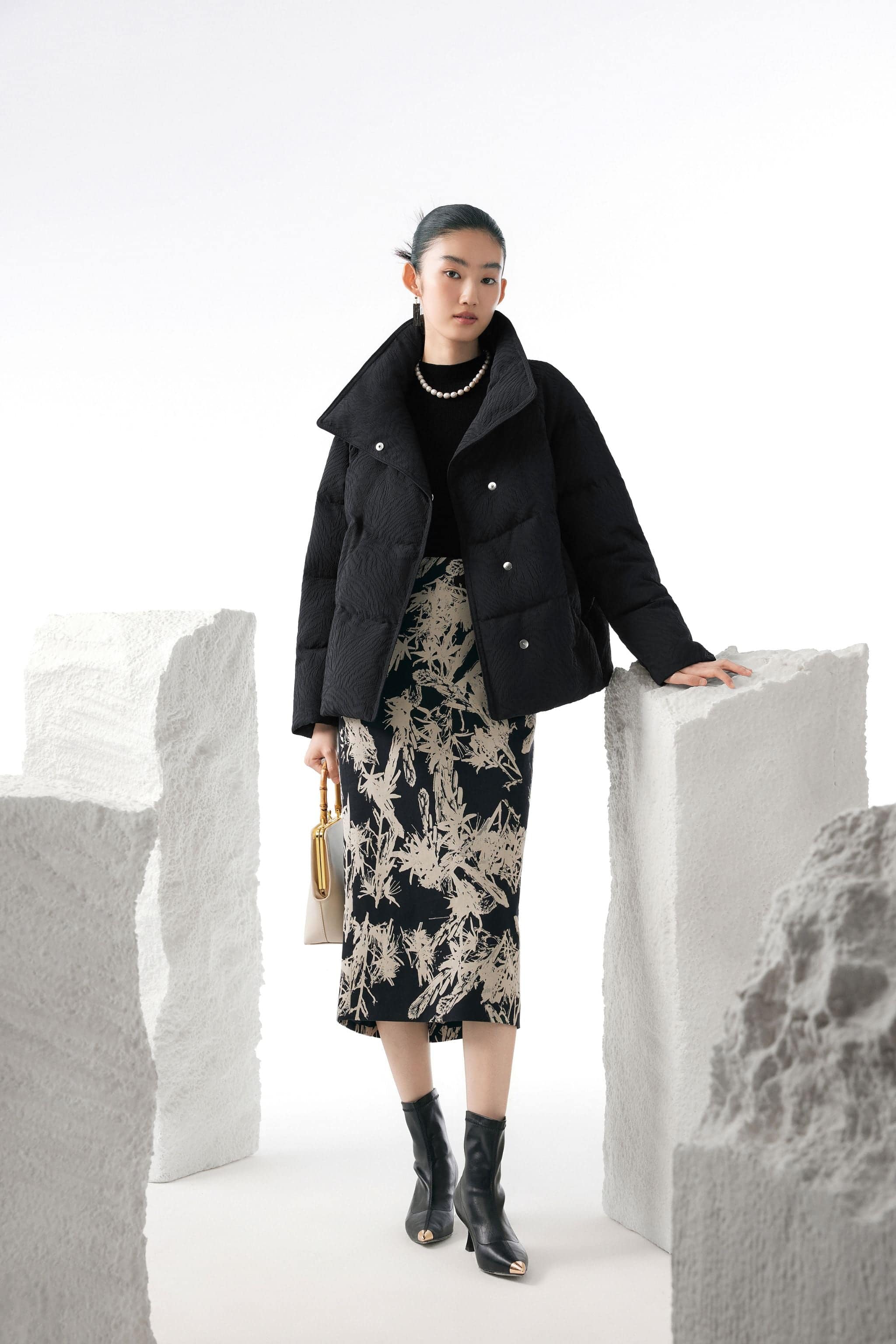 BOSIDENG 2023 Women's Eastern Aesthetic Goose Down Jacket