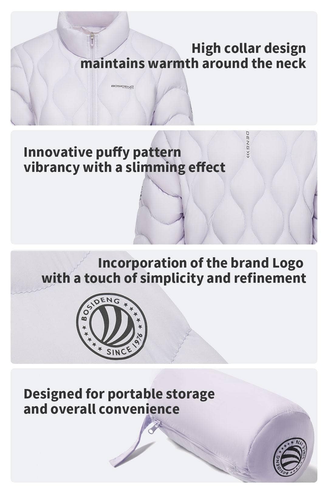 BOSIDENG 2023 Women's Goose Down Ultralight Jacket Jacket