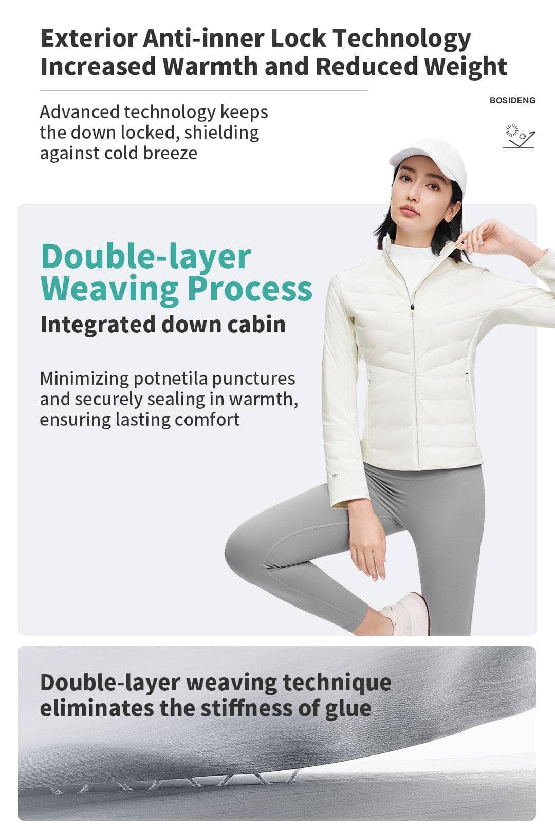 BOSIDENG 2023 Women's Premium Goose Down Ultralight Jacket Jacket