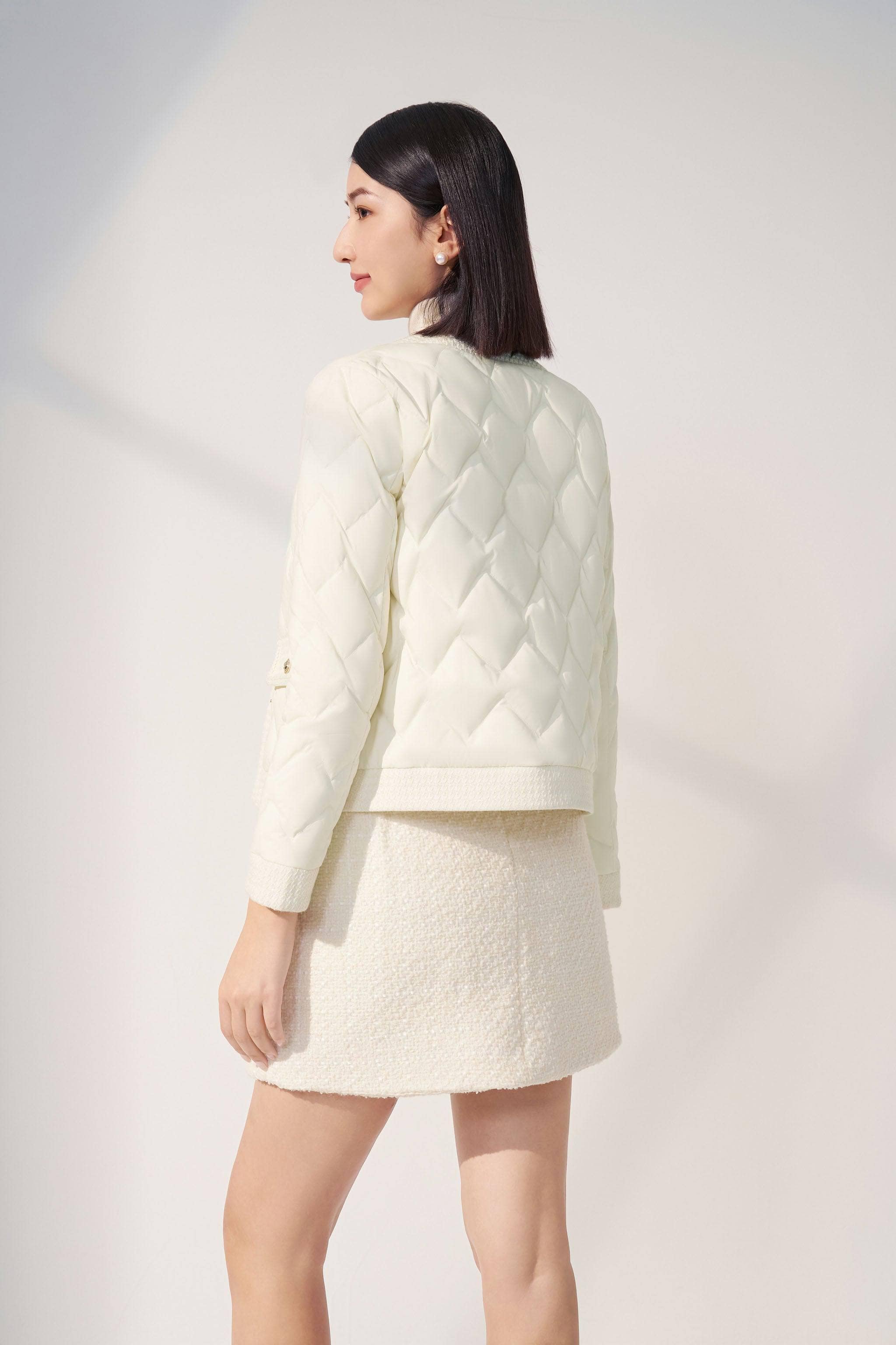 BOSIDENG 2023 Womens Goose Down Houndstooth Jacket Jacket