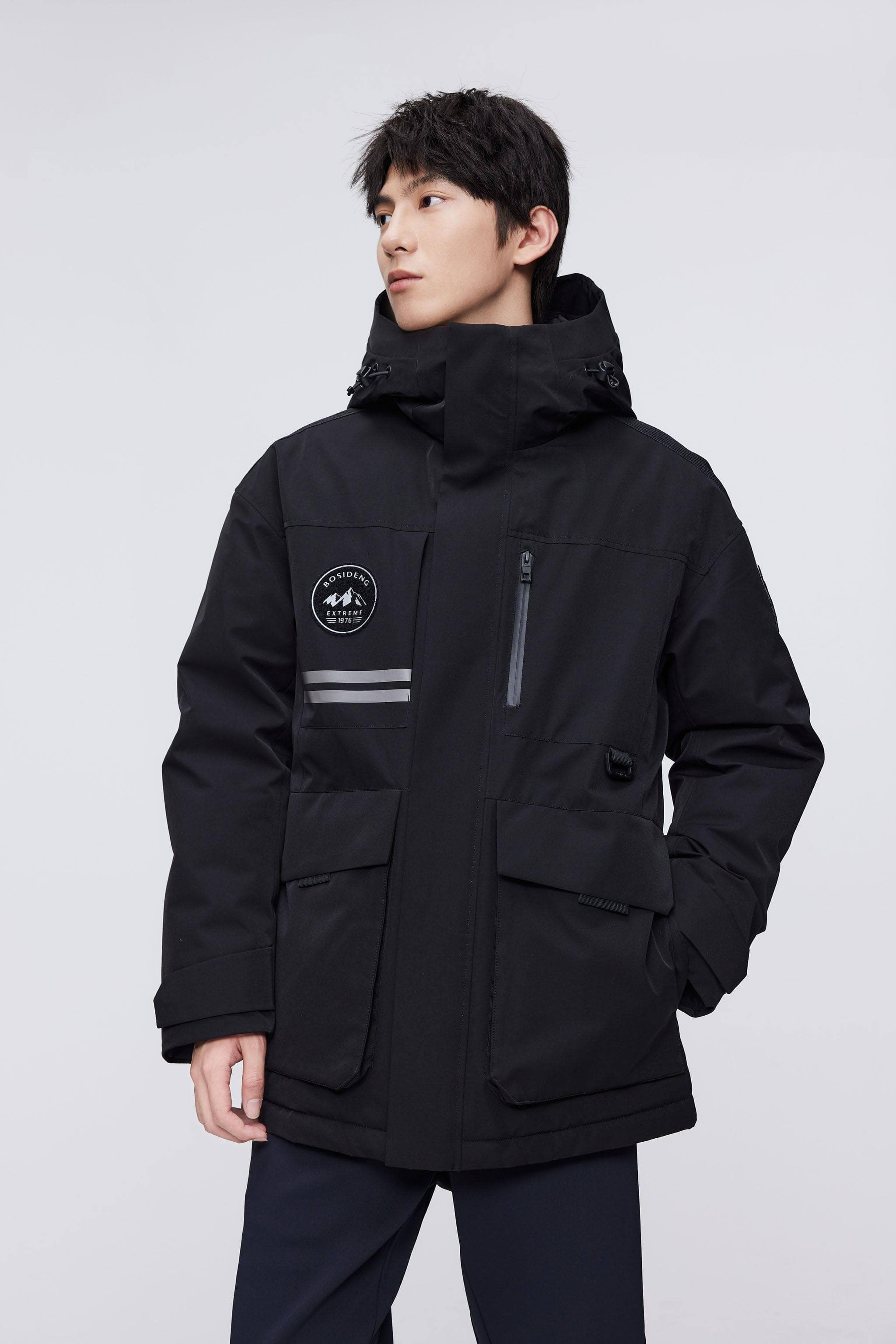 BOSIDENG 2023 Men's Light Extreme Goose Down Jacket 2327 Jacket XS / Black