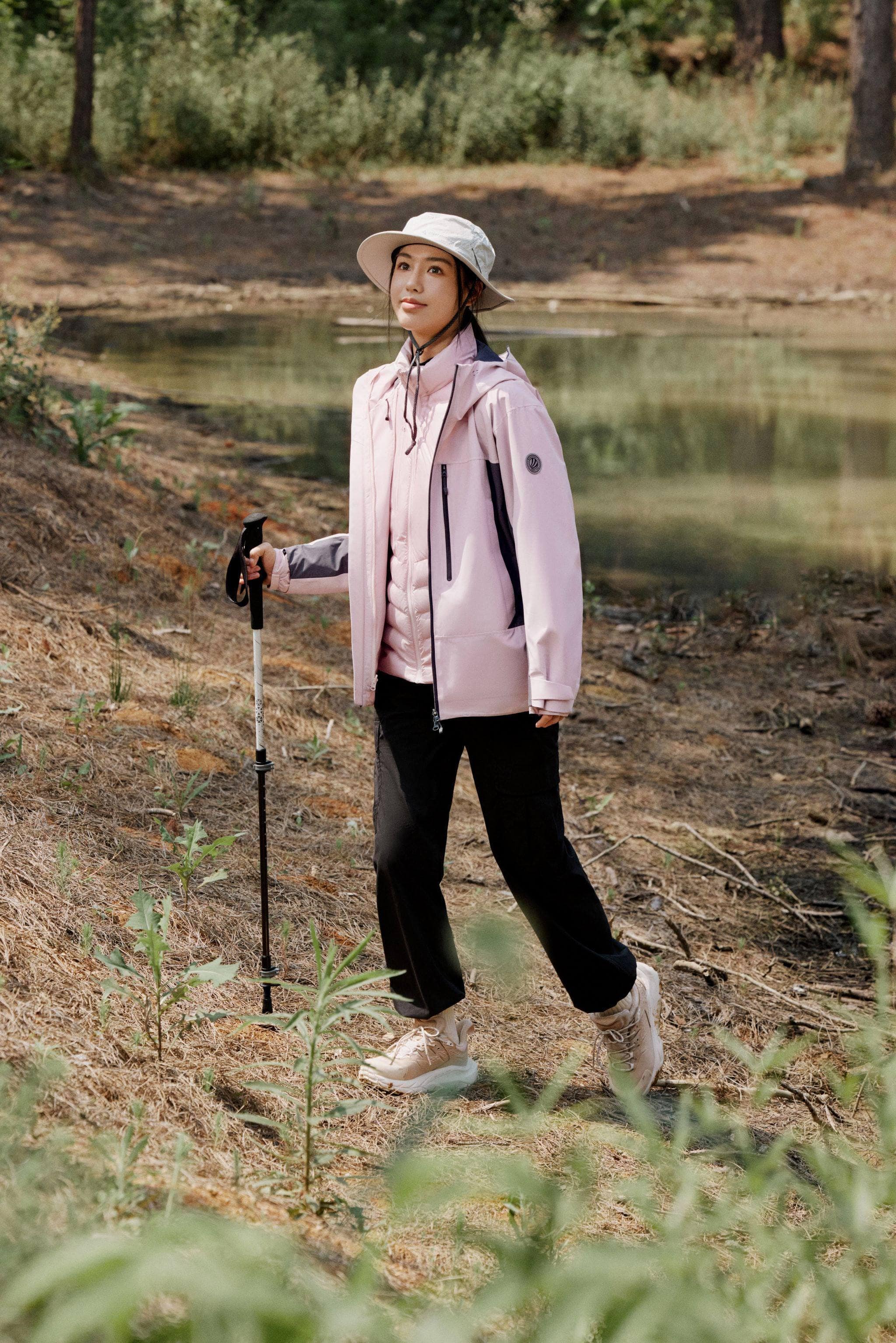 3 in 1 All Weather Goose Down Parka 2420 — Explore our 3-in-1 All-Weather Jacket, meticulously crafted to excel in all in Pinkish Tan, sizes XXS–XXXS; waterproof, windproof