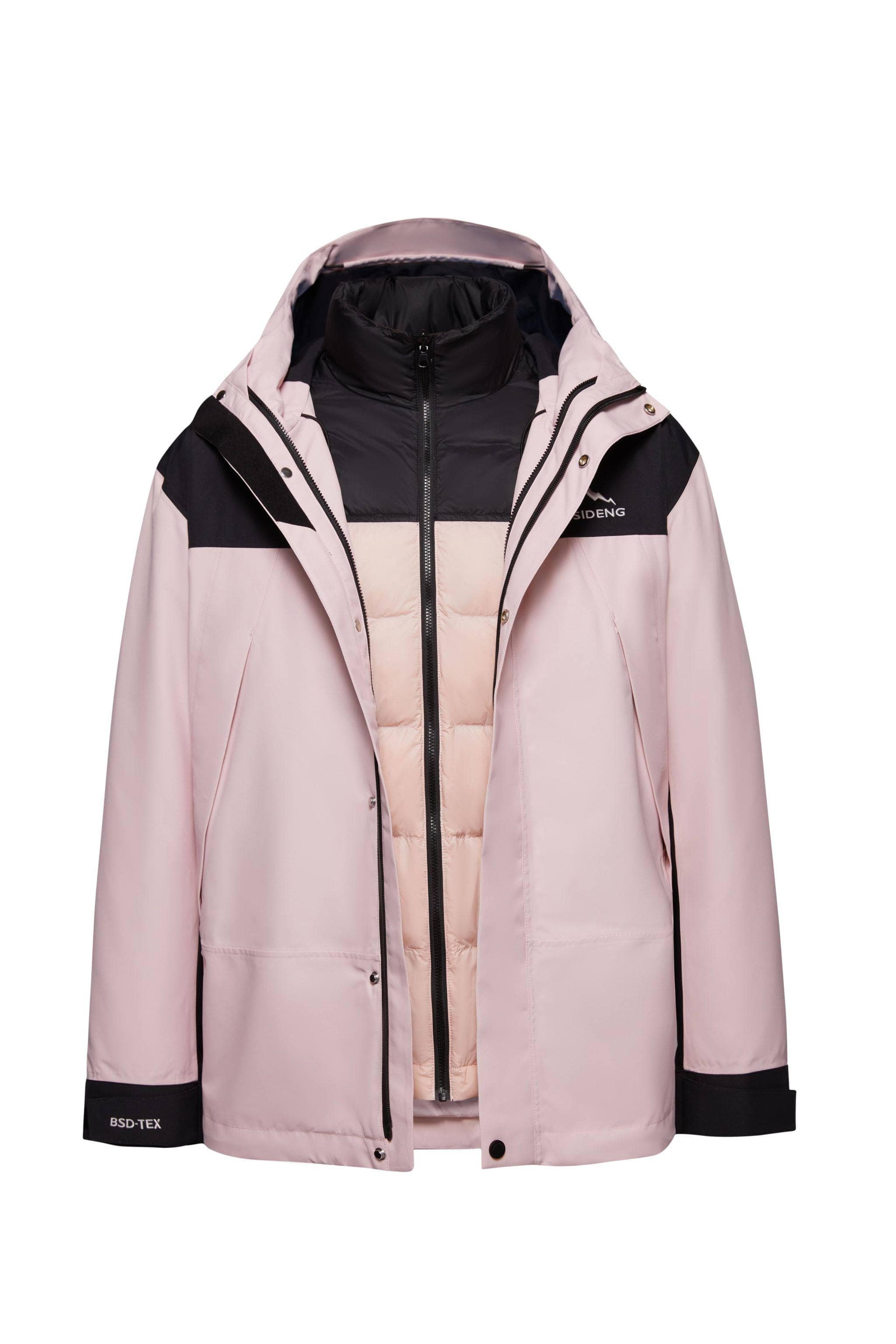 BOSIDENG 2023 3 in 1 All Weather Plus Goose Down Contrast Jacket 2430 Jacket XXXS / Pinkish Tan