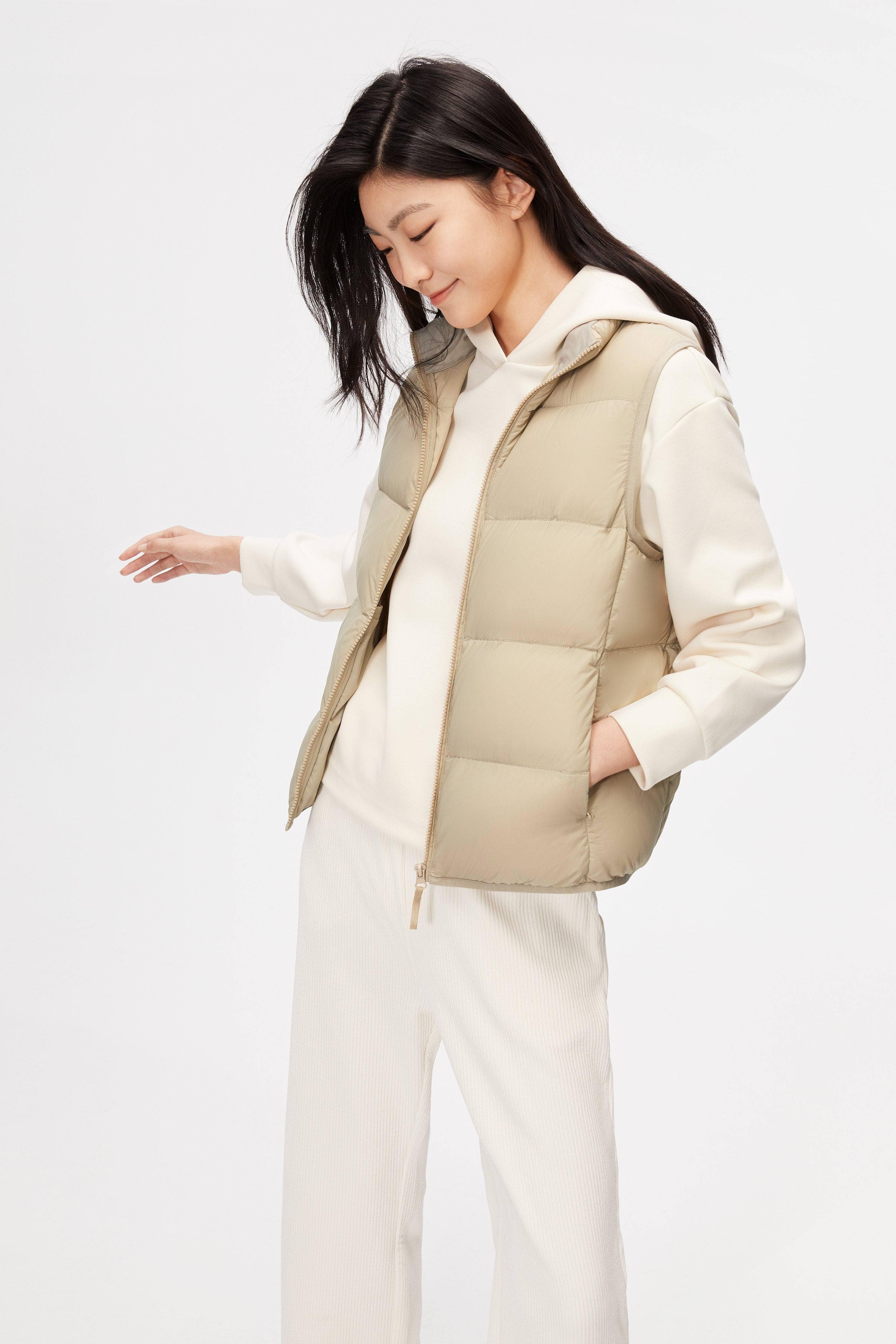 BOSIDENG 2023 Puffer Down Gilet Gilet XXXS / Porcelain beige