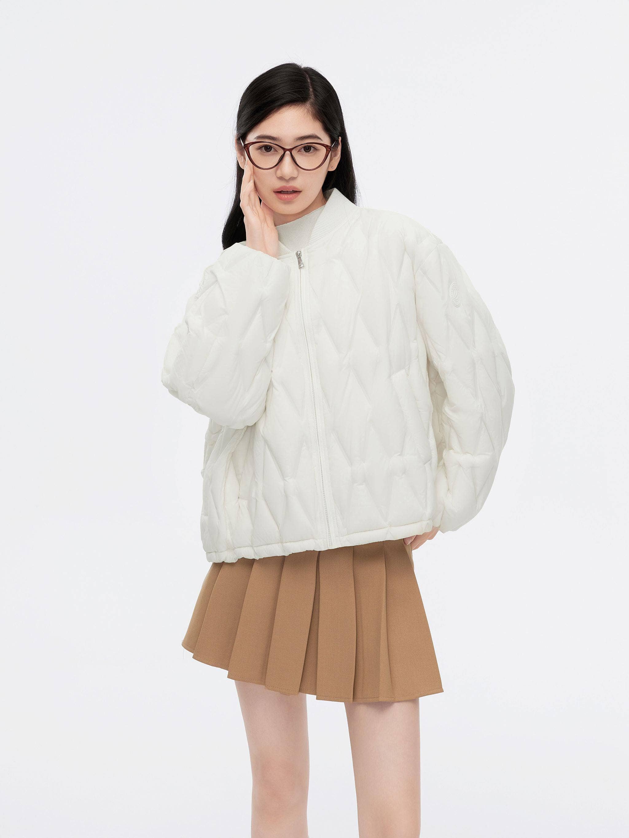 Women's Baseball Down Jacket 5306 — Experience a stylish blend of tradition and modernity with the Women's Baseball in Oyster Grey, sizes 4–18