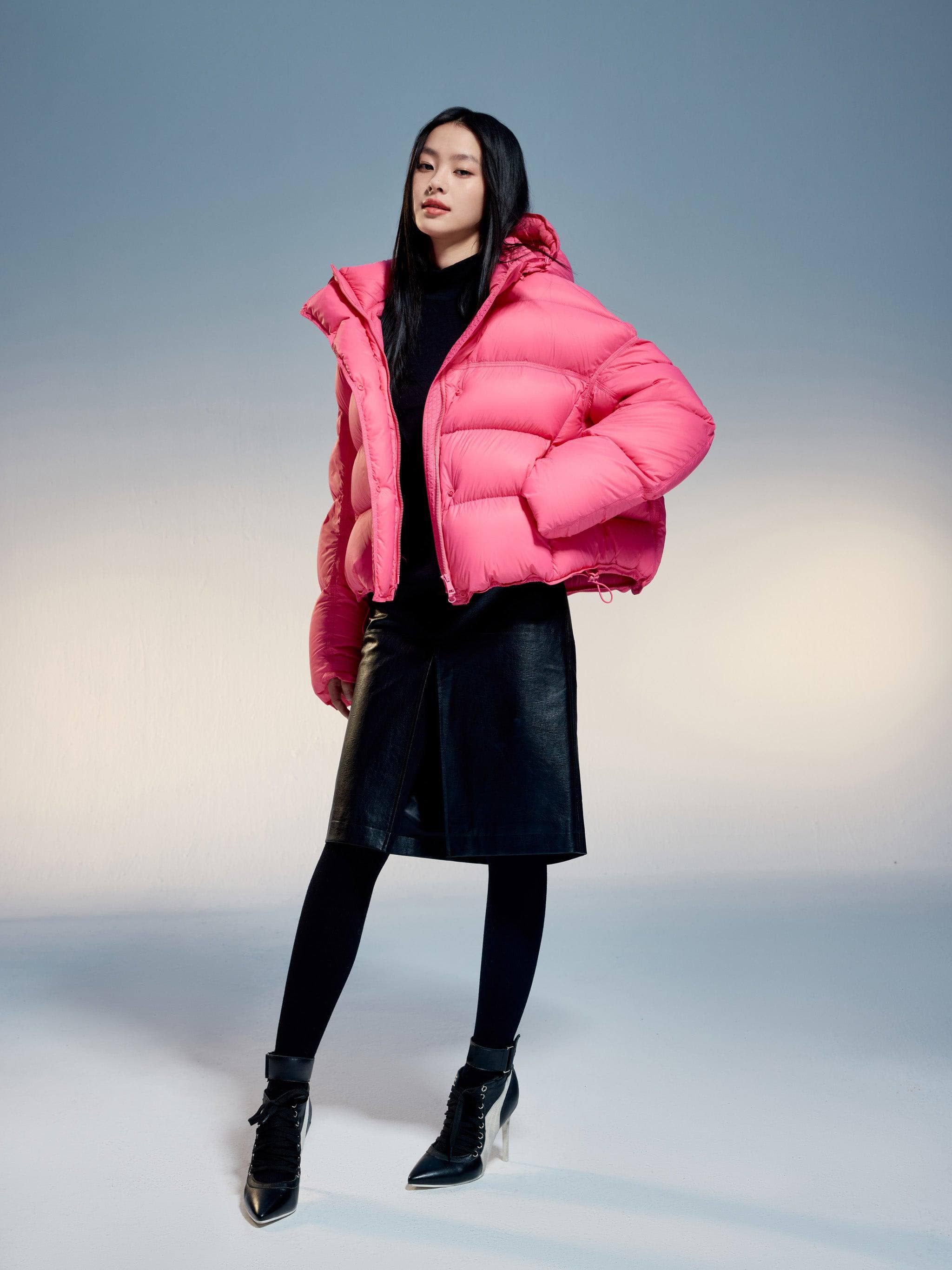 BOSIDENG 2024 Adjustable Puffer With Detachable Hood Puffer