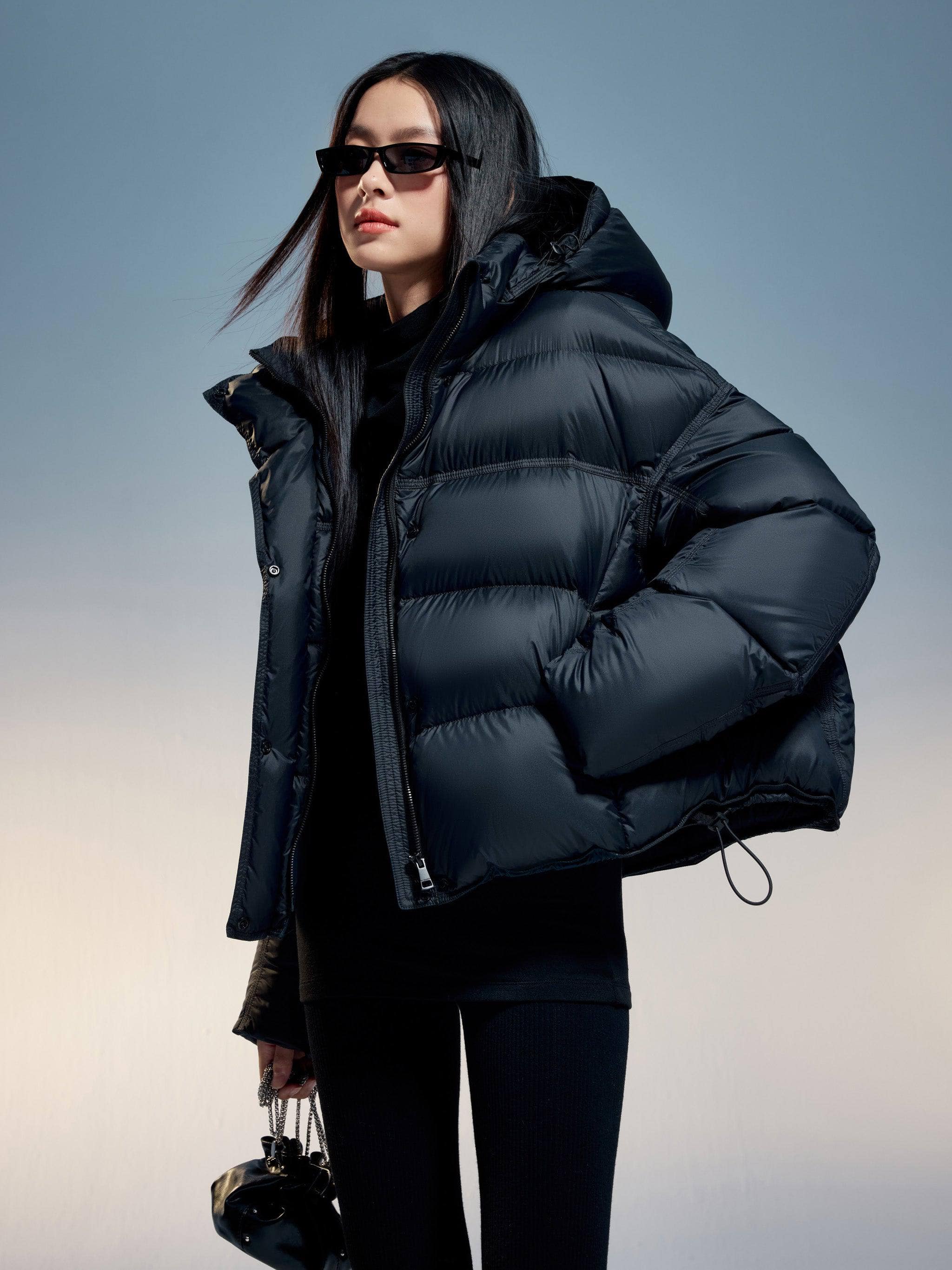 BOSIDENG 2024 Adjustable Puffer With Detachable Hood Puffer