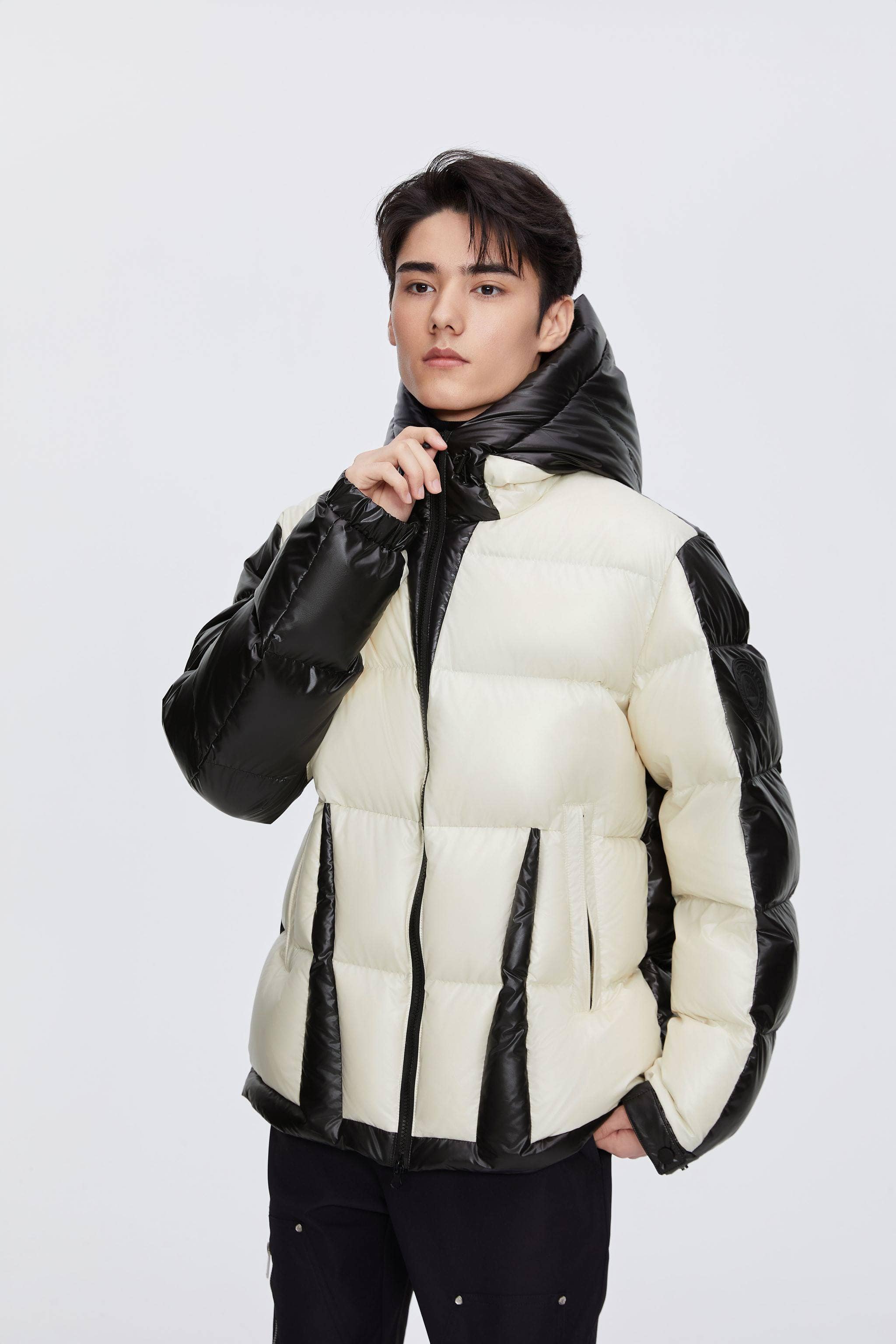 BOSIDENG 2024 BSD X MSGM Colour Block Puffer puffer