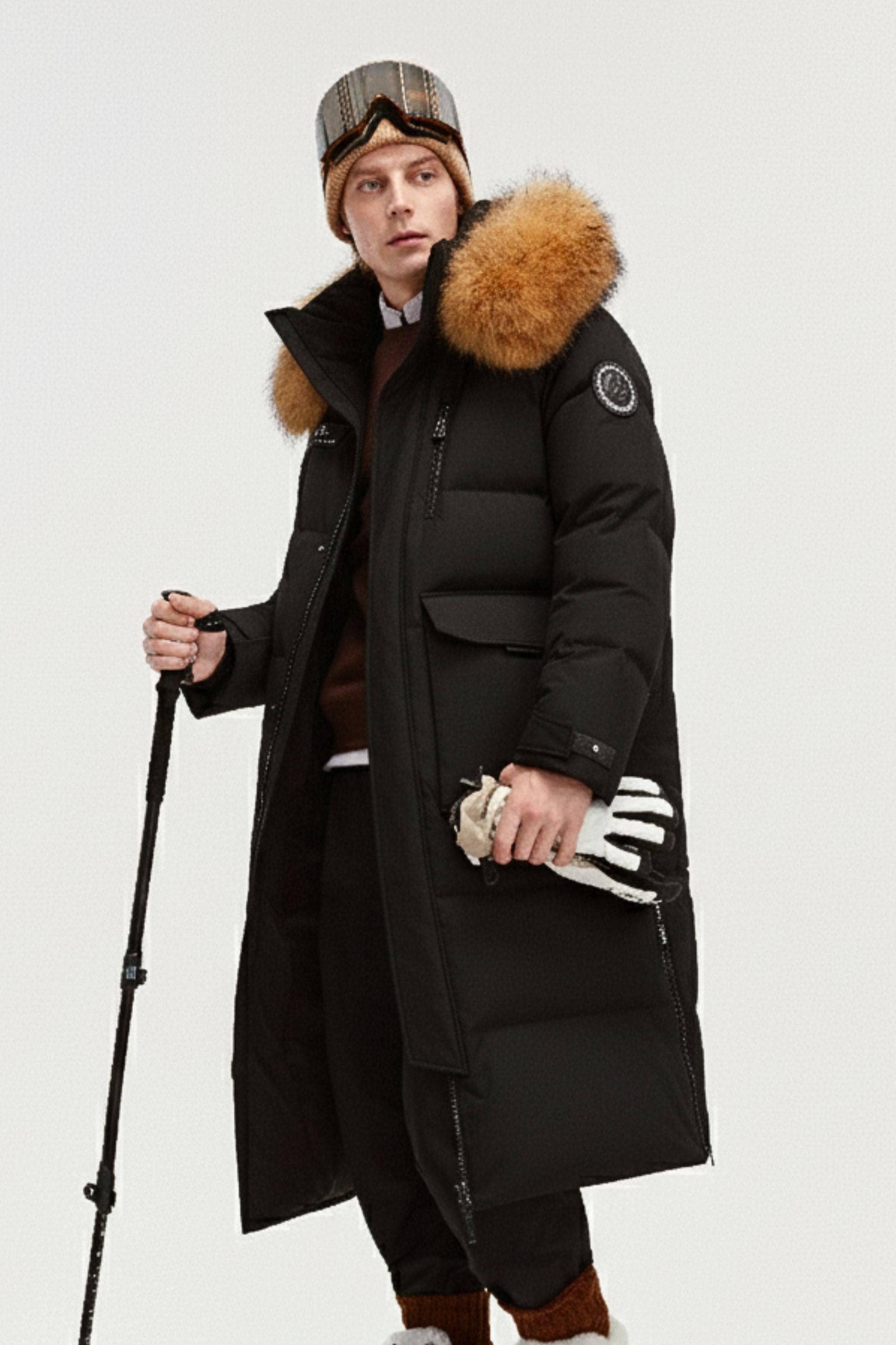 BOSIDENG 2024 Classic Extreme Full Length Goose Down Parka Fur Hood Parka