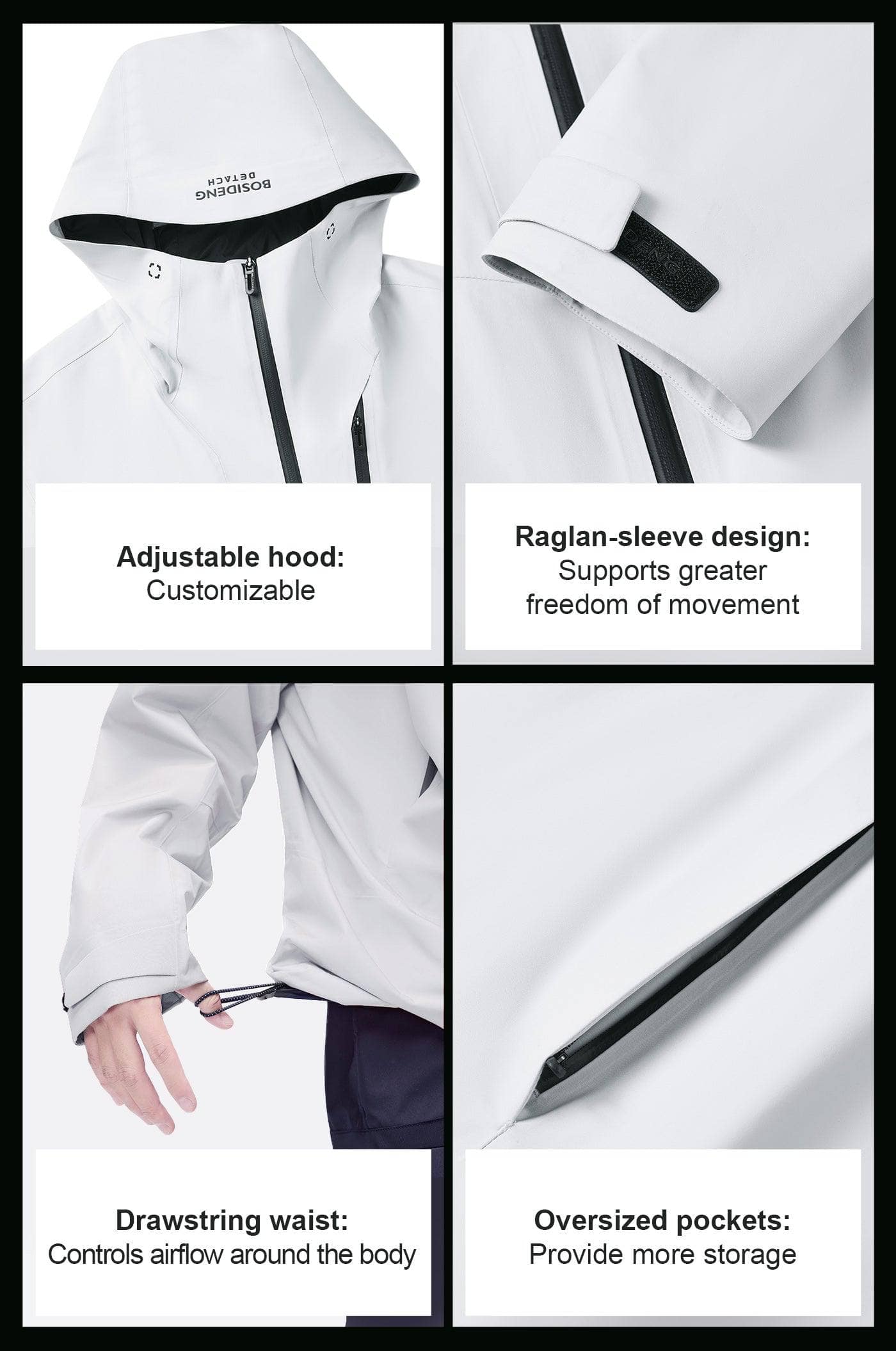 BOSIDENG 2024 DIBIAN Detach 3 in 1 Goose Down Jacket