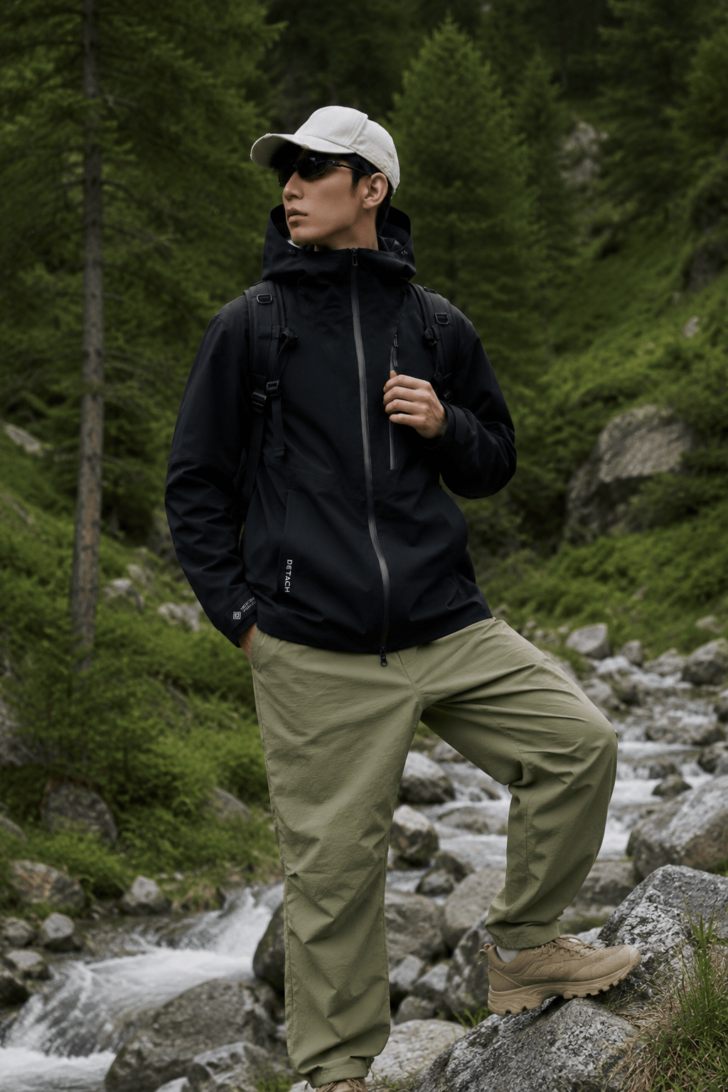 DIBIAN Detach 3 in 1 Goose Down Jacket