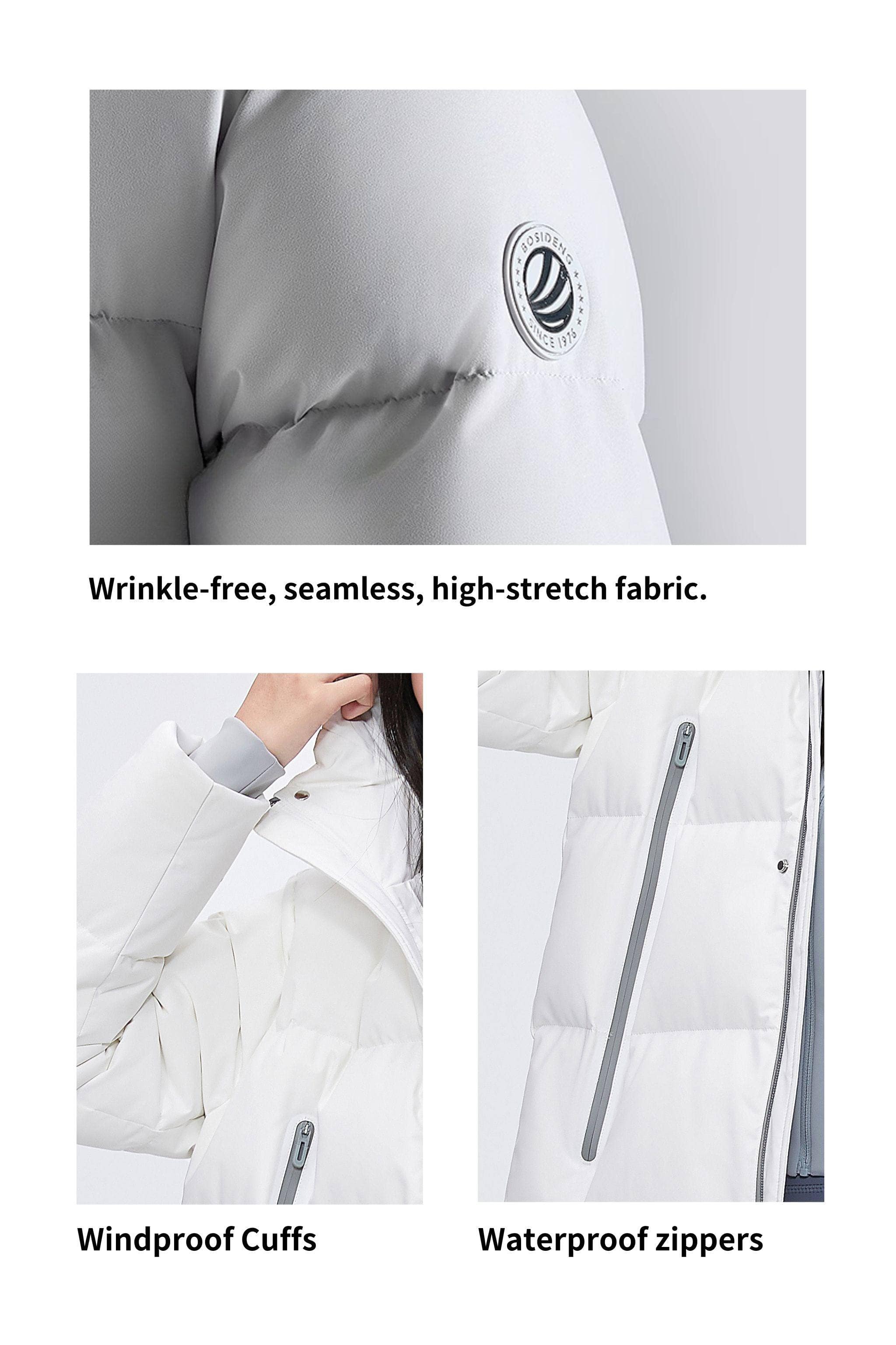 BOSIDENG 2024 Full Length Sporty Style Hoody Down Coat Jackets