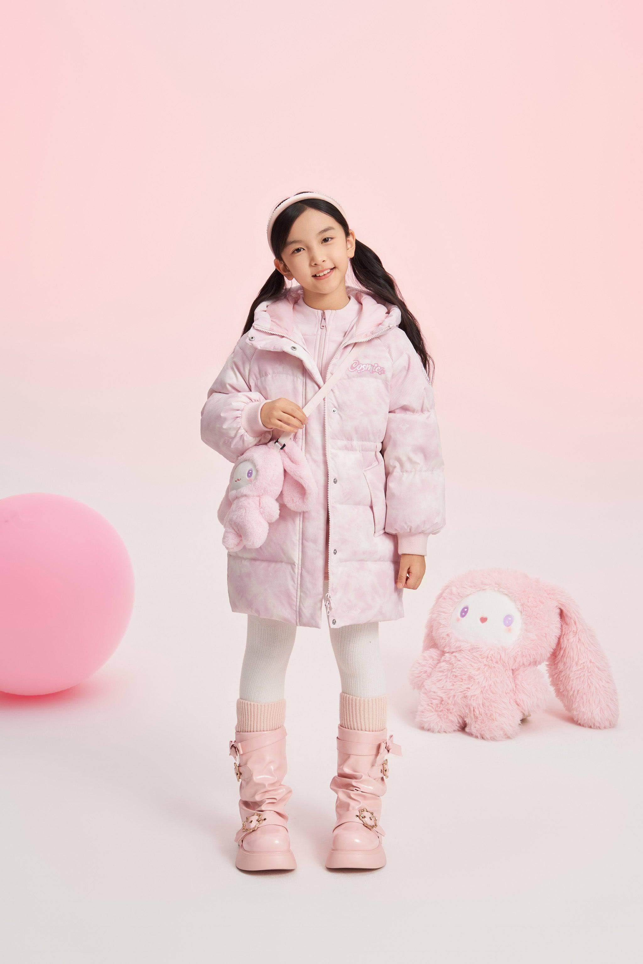 BOSIDENG 2024 Girl's Floppy Bunny Down Coat Jackets