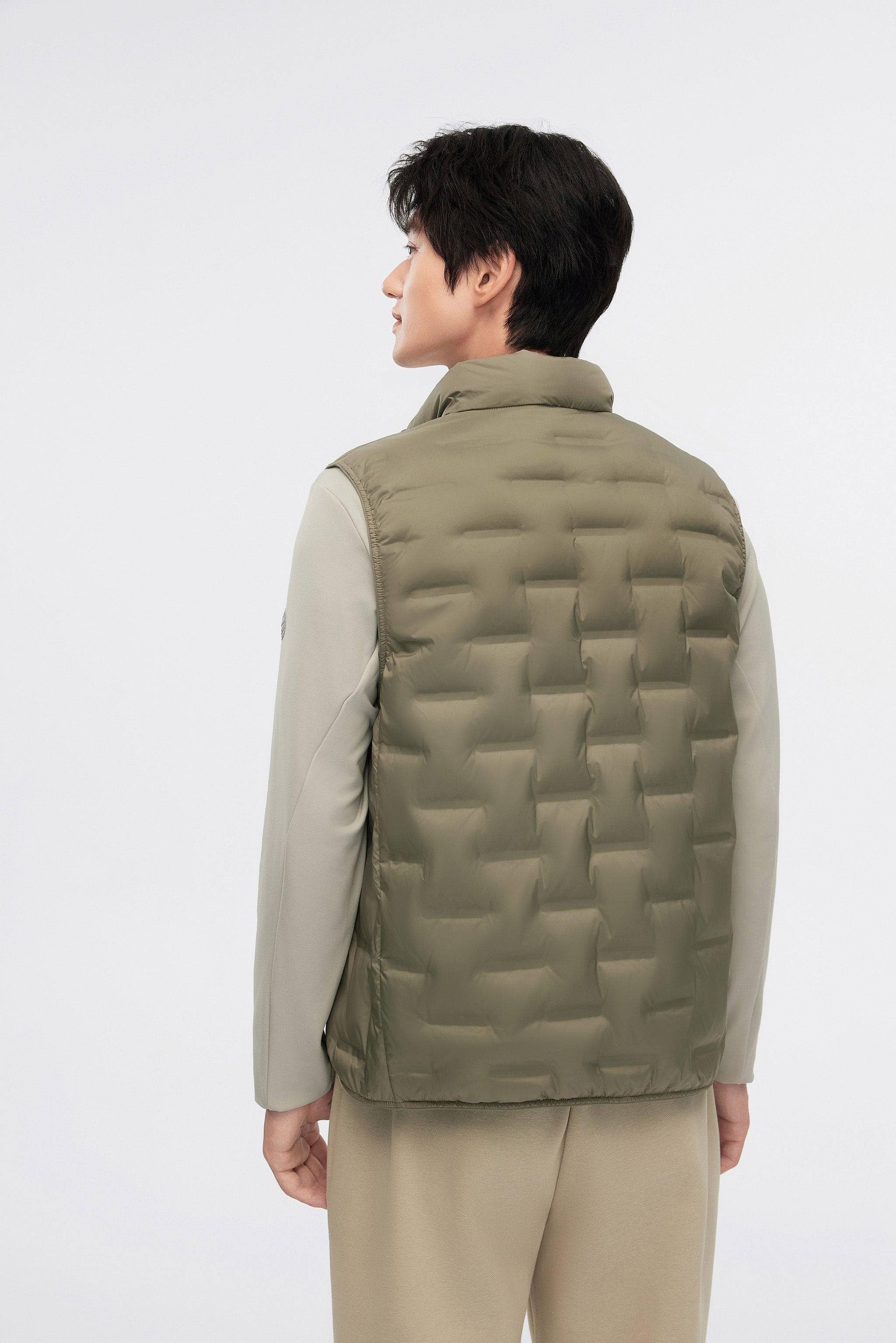 BOSIDENG 2024 Men's Goose Down Stand Collar Gilet 1031