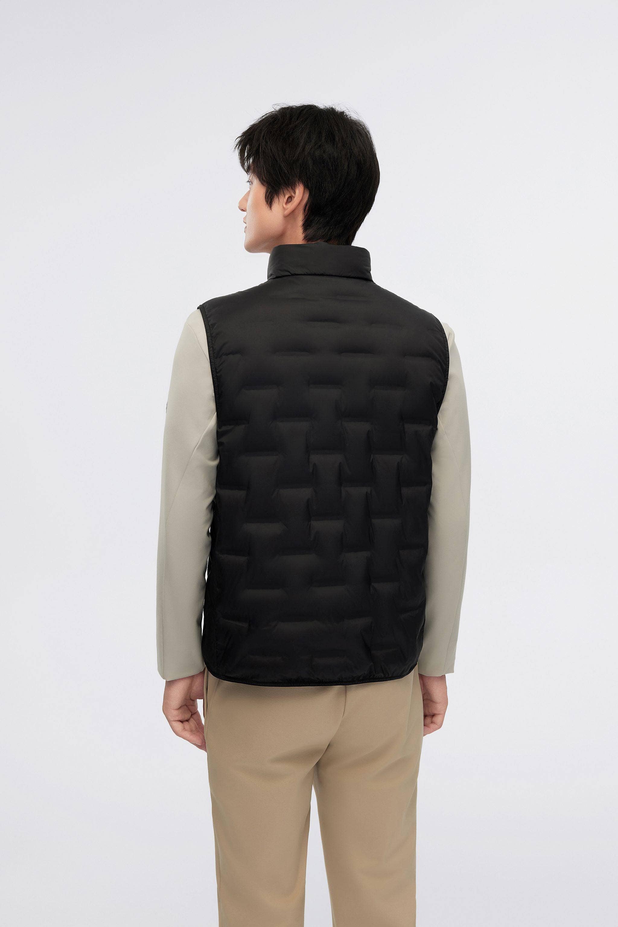 BOSIDENG 2024 Men's Goose Down Stand Collar Gilet 1031