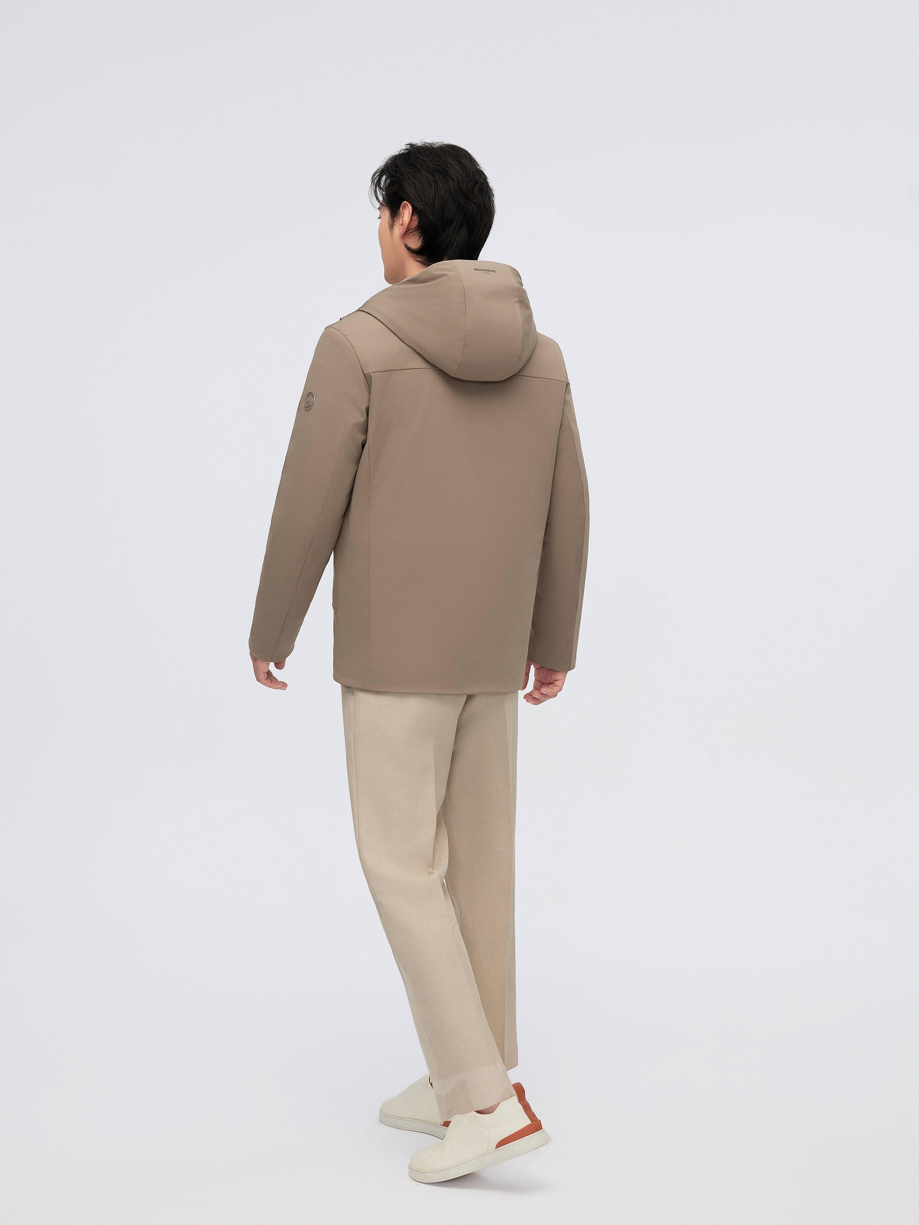 BOSIDENG 2024 Men's Goose Down Windbreaker With Hood 4155