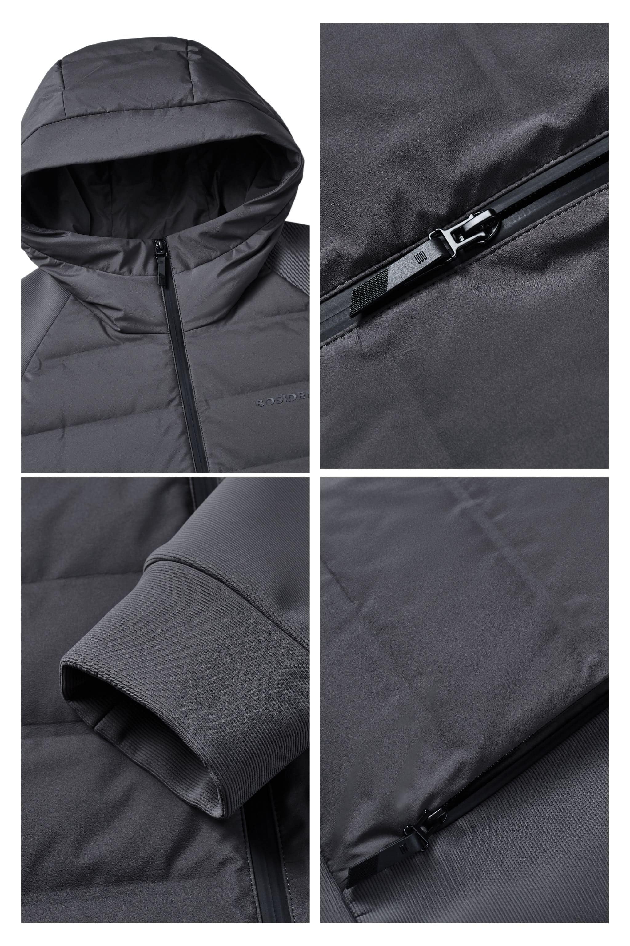 Men's Lightweight Hooded Goose Down Jacket 3701 — Introducing our Men's Lightweight Hooded Goose Down Jacket — view 4
