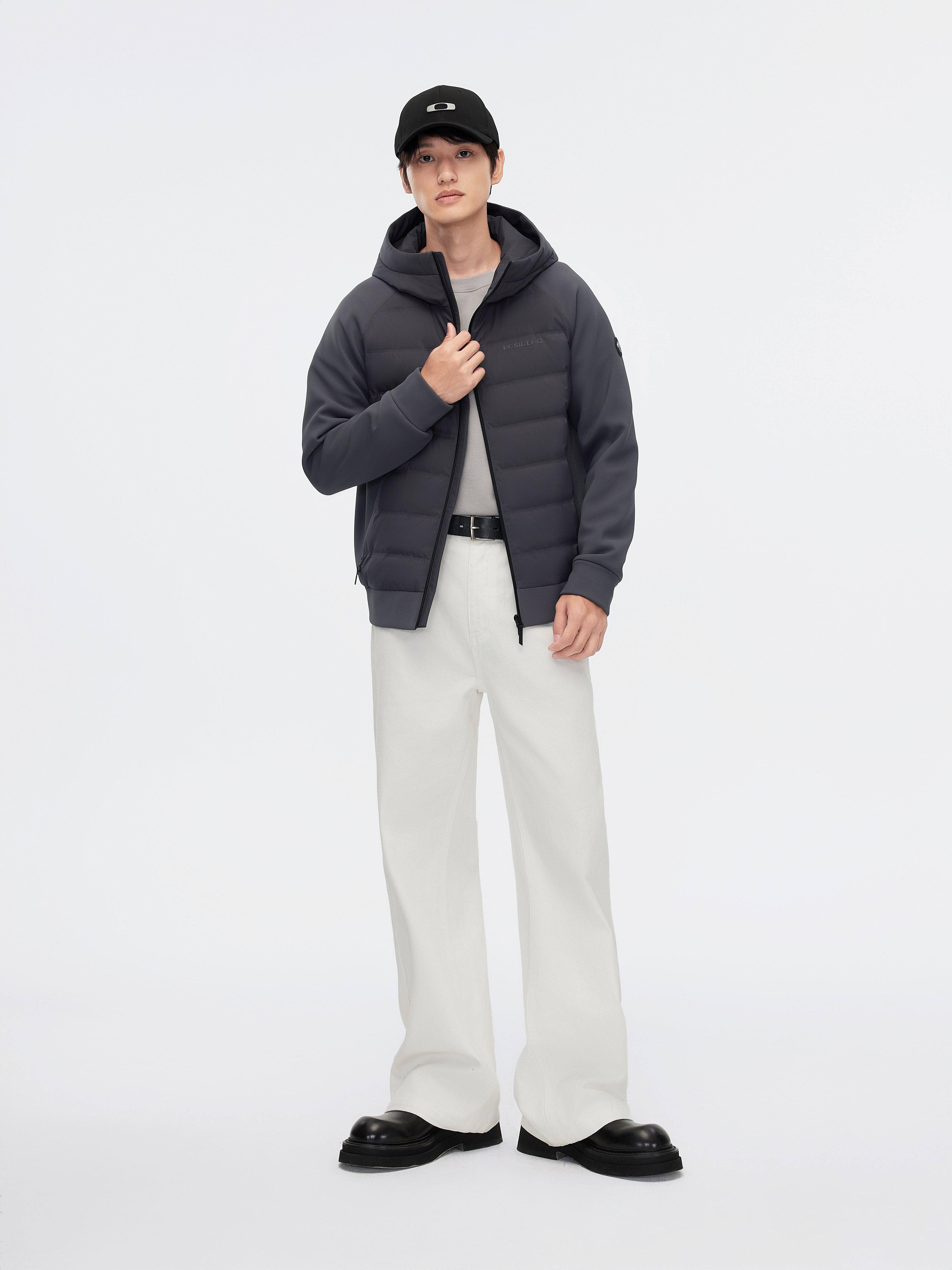 Men's Lightweight Hooded Goose Down Jacket 3701 — Introducing our Men's Lightweight Hooded Goose Down Jacket — view 5