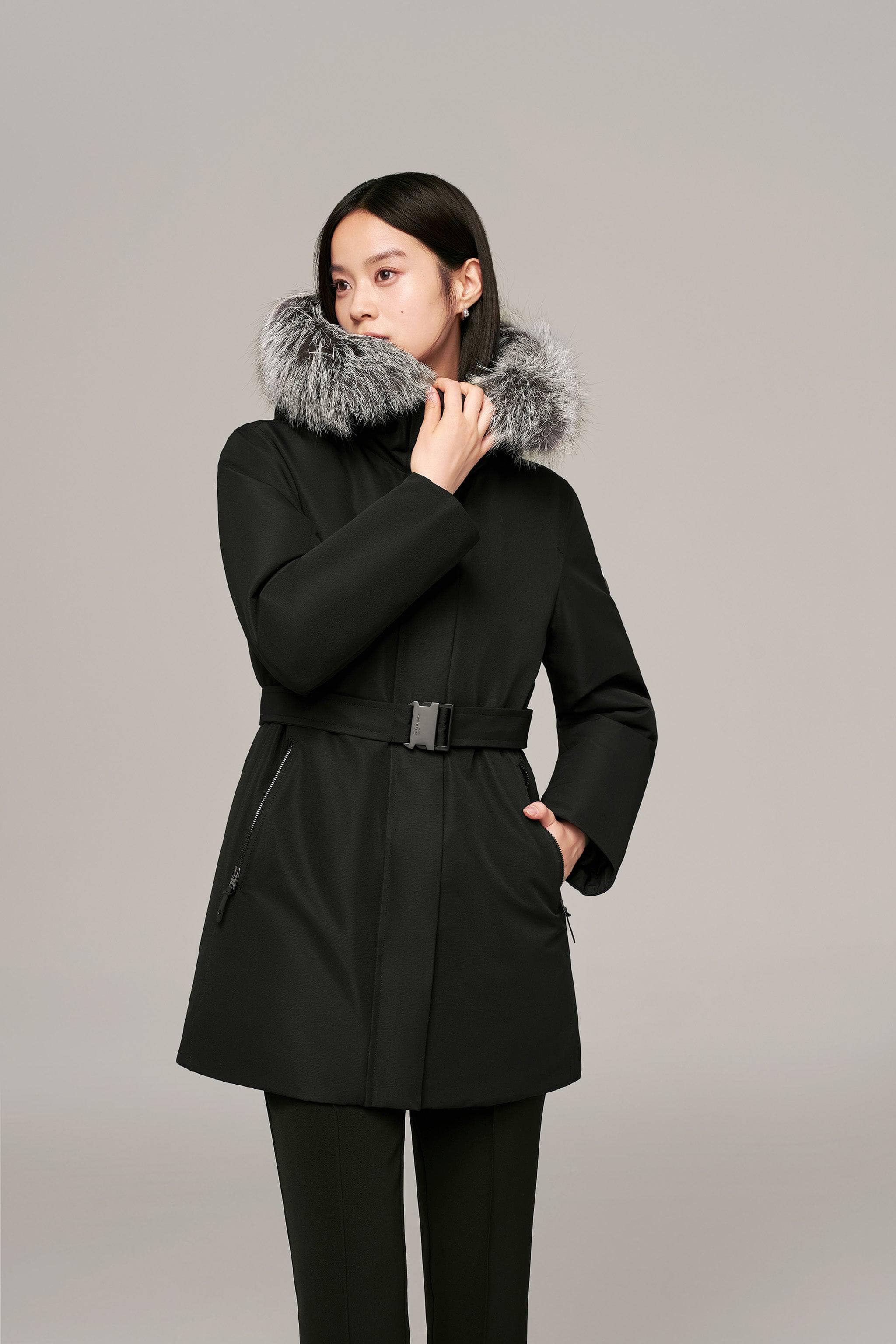 BOSIDENG 2024 Premium business women’s mid-length goose down coat Jackets