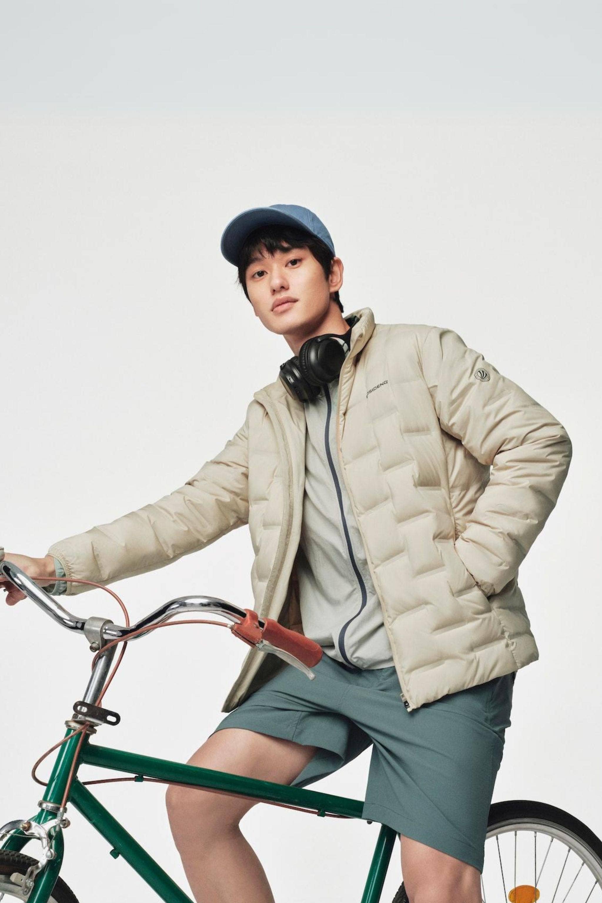 BOSIDENG 2024 Men's Goose Down Stand Collar Jacket 1033 S / Khaki