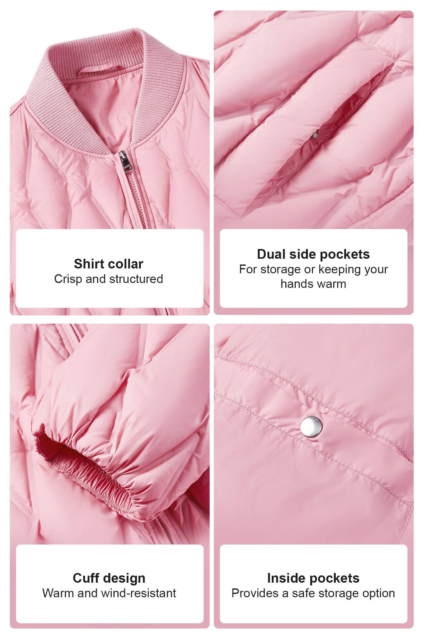 Women's Baseball Down Jacket 5306 — Experience a stylish blend of tradition and modernity with the Women's Baseball — view 7