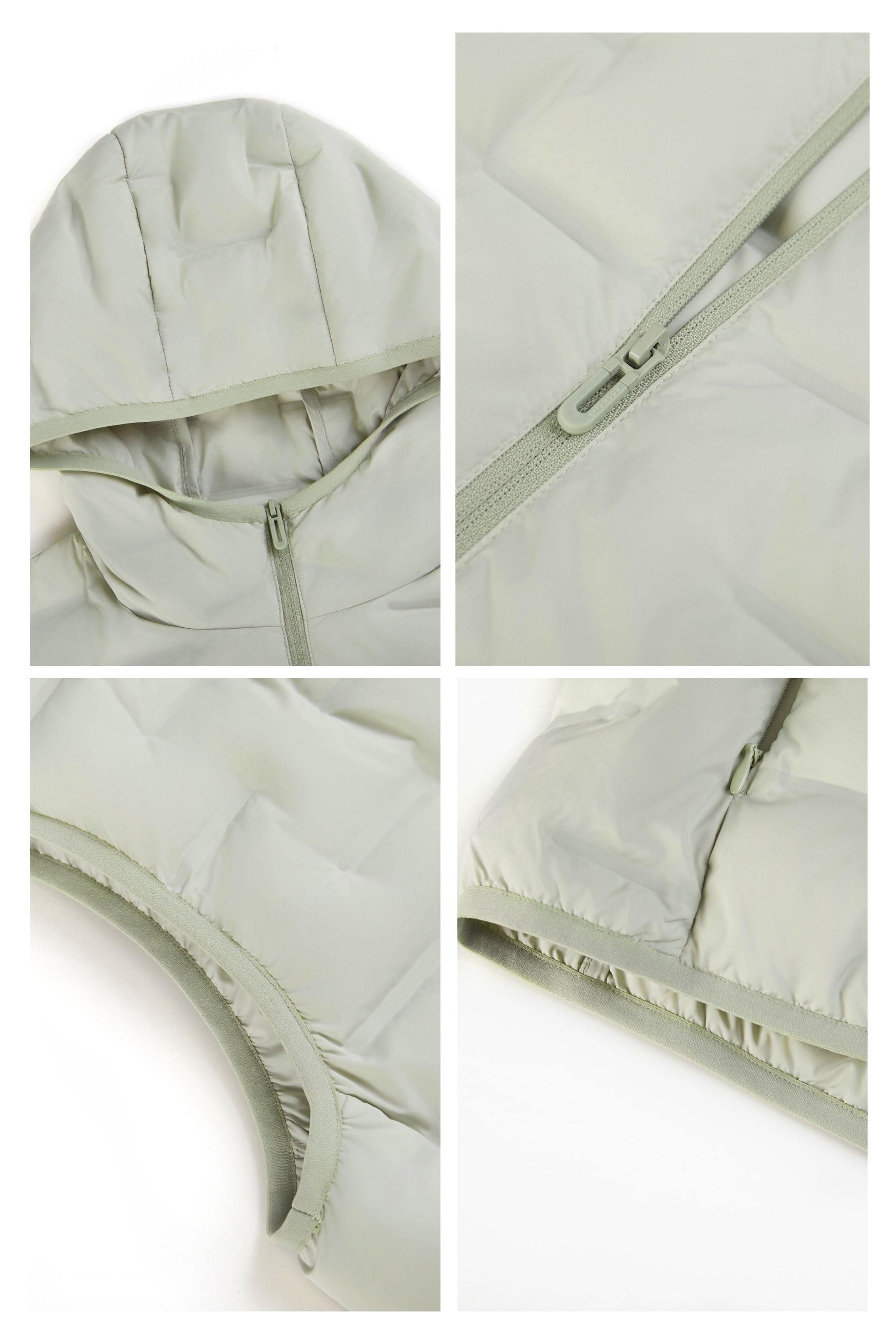 Women's Goose Down Hooded Gilet 1032 — Discover the Women's Goose Down Hooded Gilet — view 5; windproof